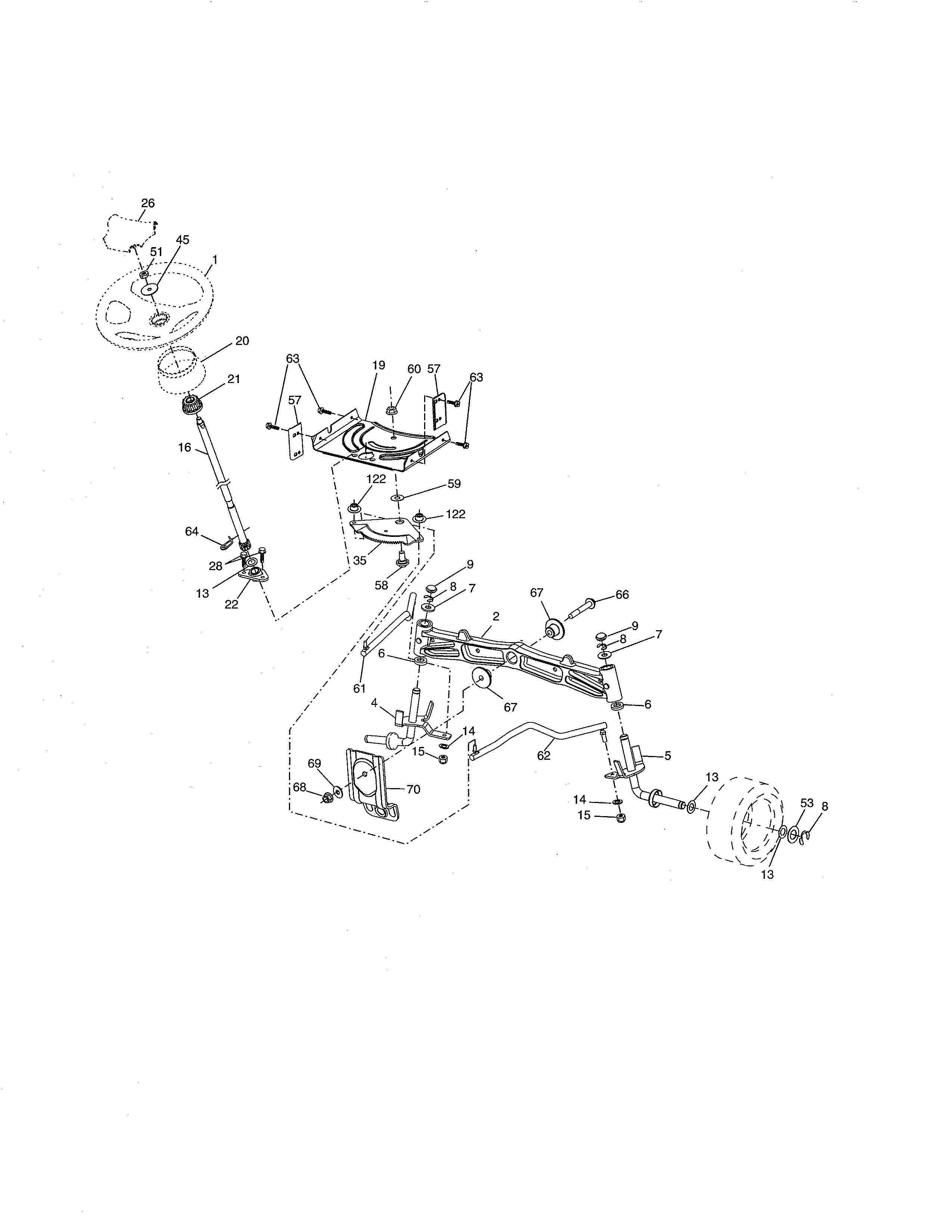 Craftsman 917255620 steering diagram