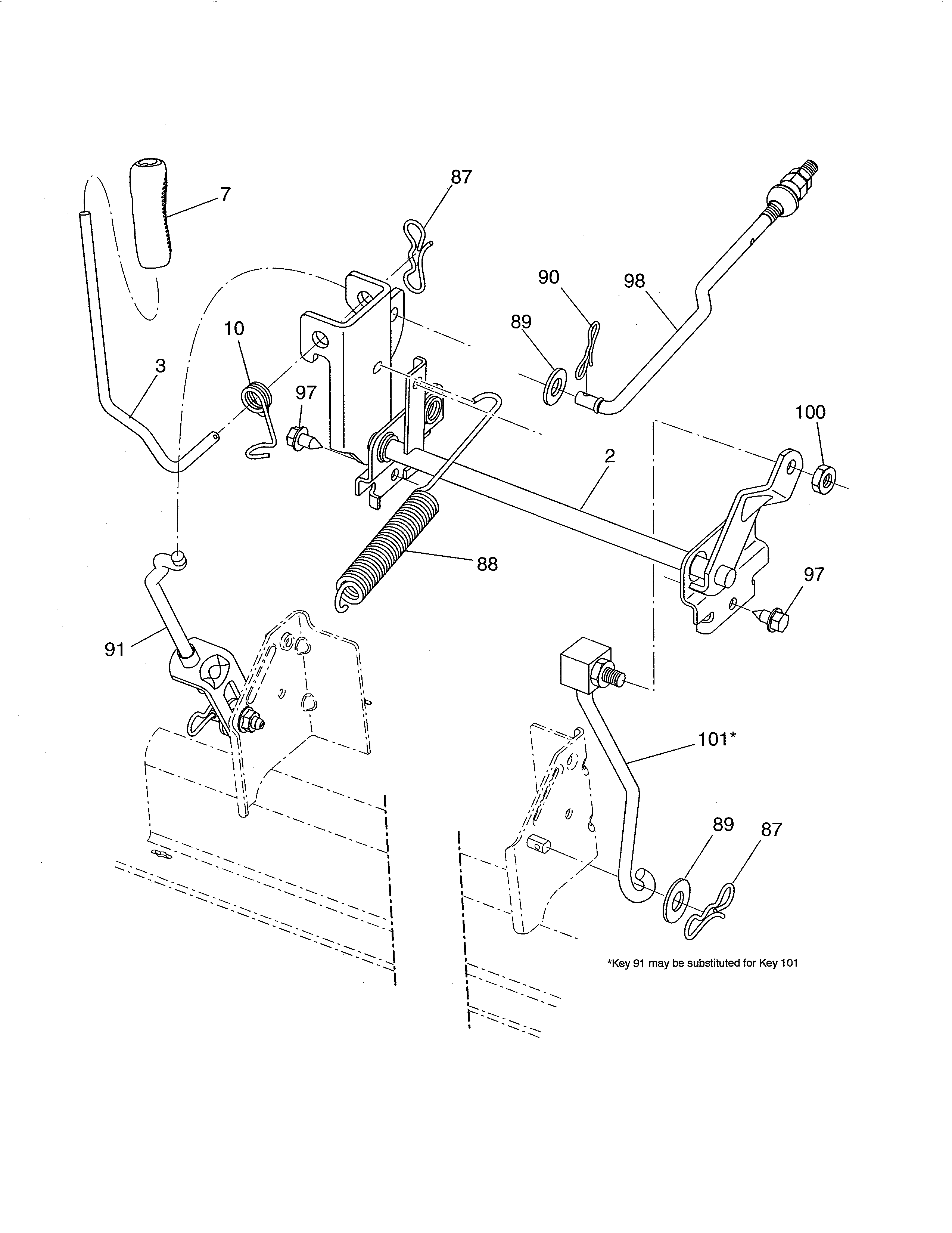 Craftsman 917255620 mower lift diagram