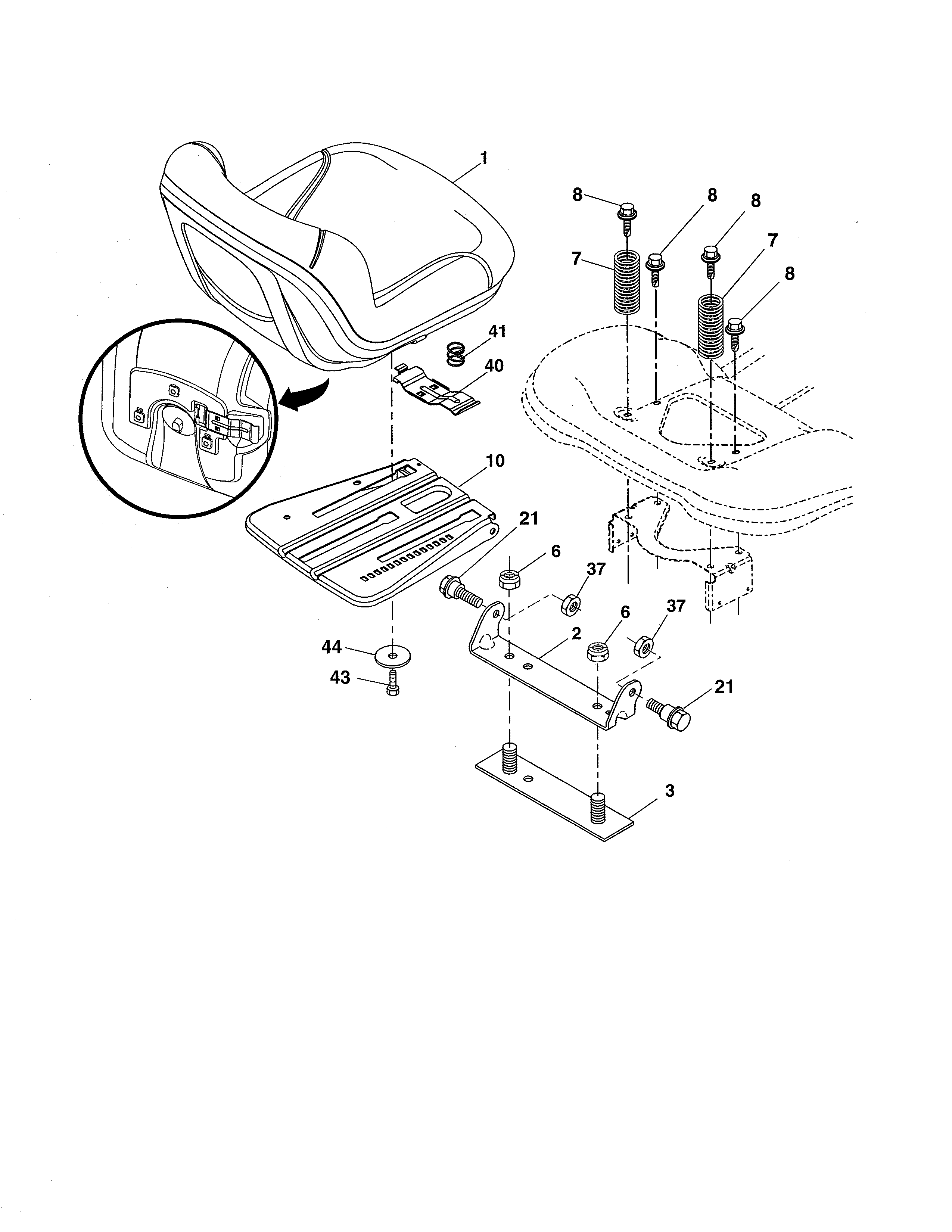 Craftsman 917255620 seat diagram