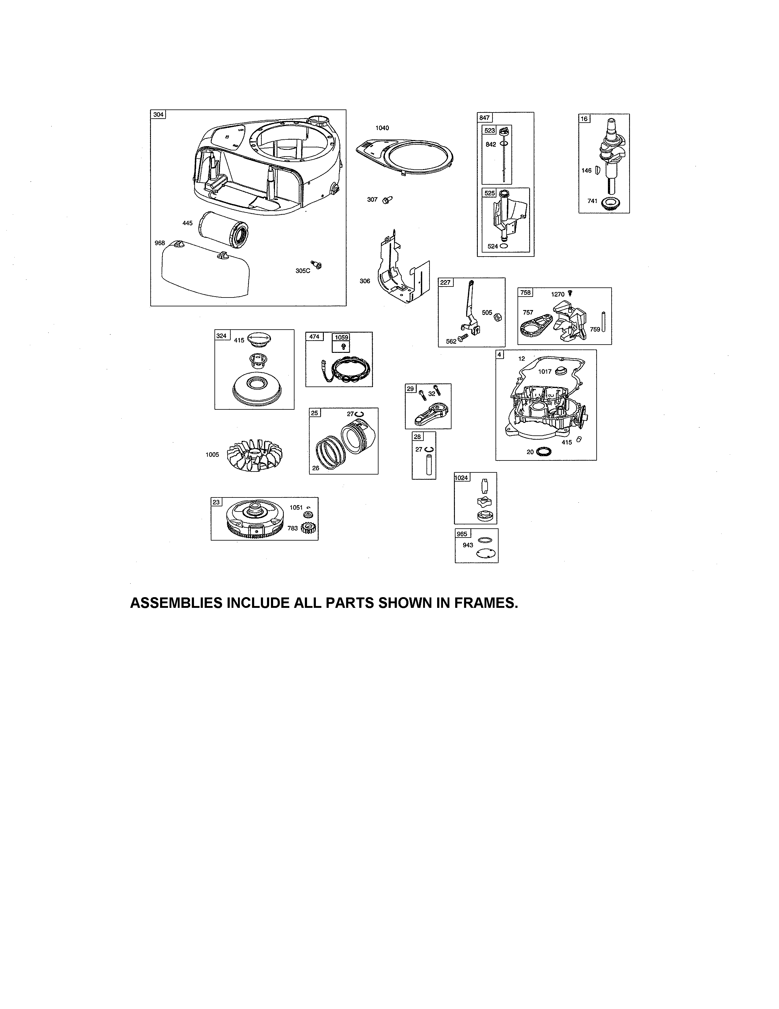 Craftsman 917255621 sump/alternator/blower housing diagram