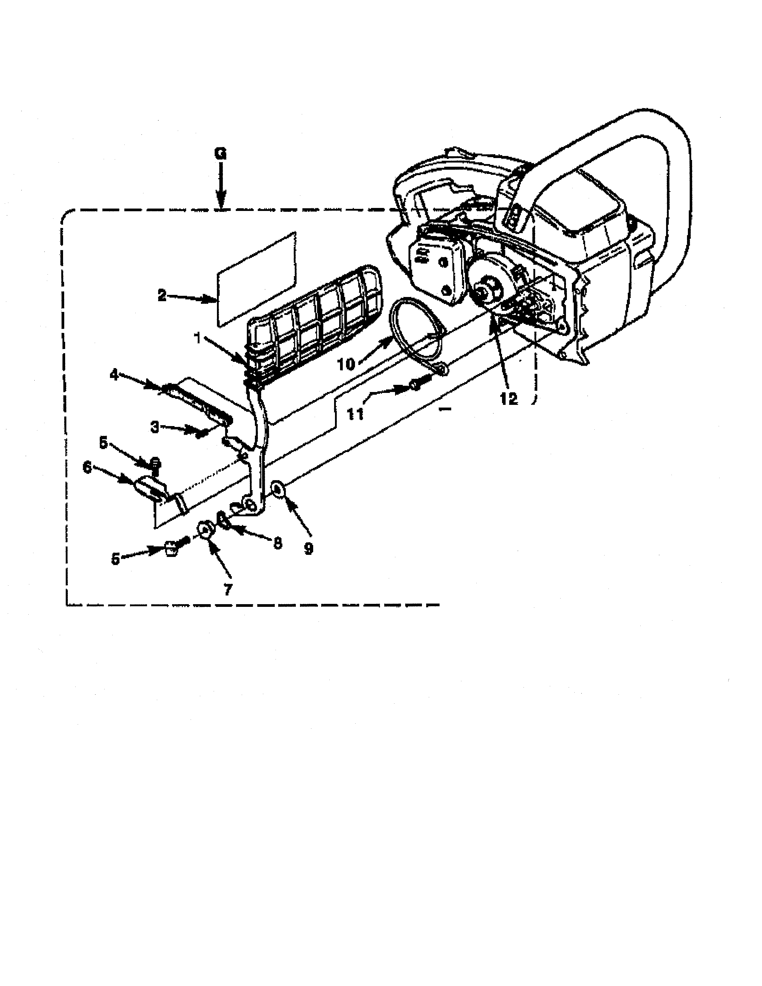 Homelite UT-10629 chain break diagram
