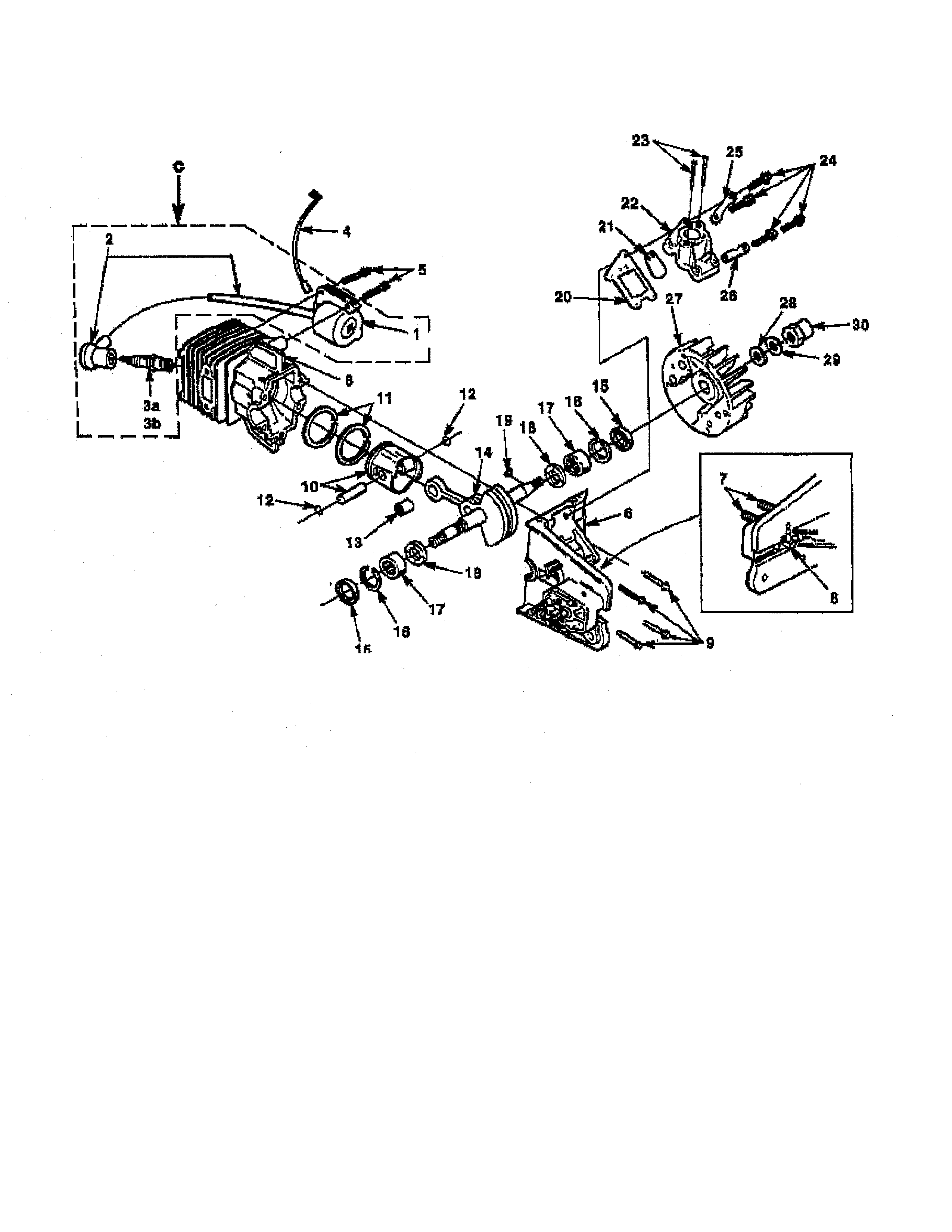 Homelite UT-10629 engine internal diagram