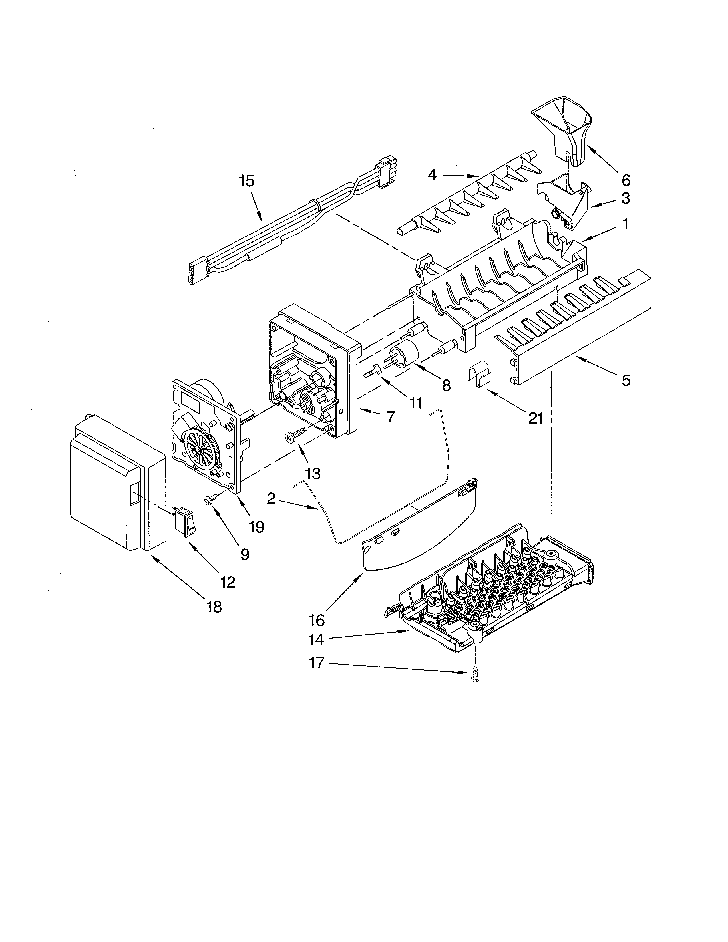 Kenmore 59679243014 icemaker diagram