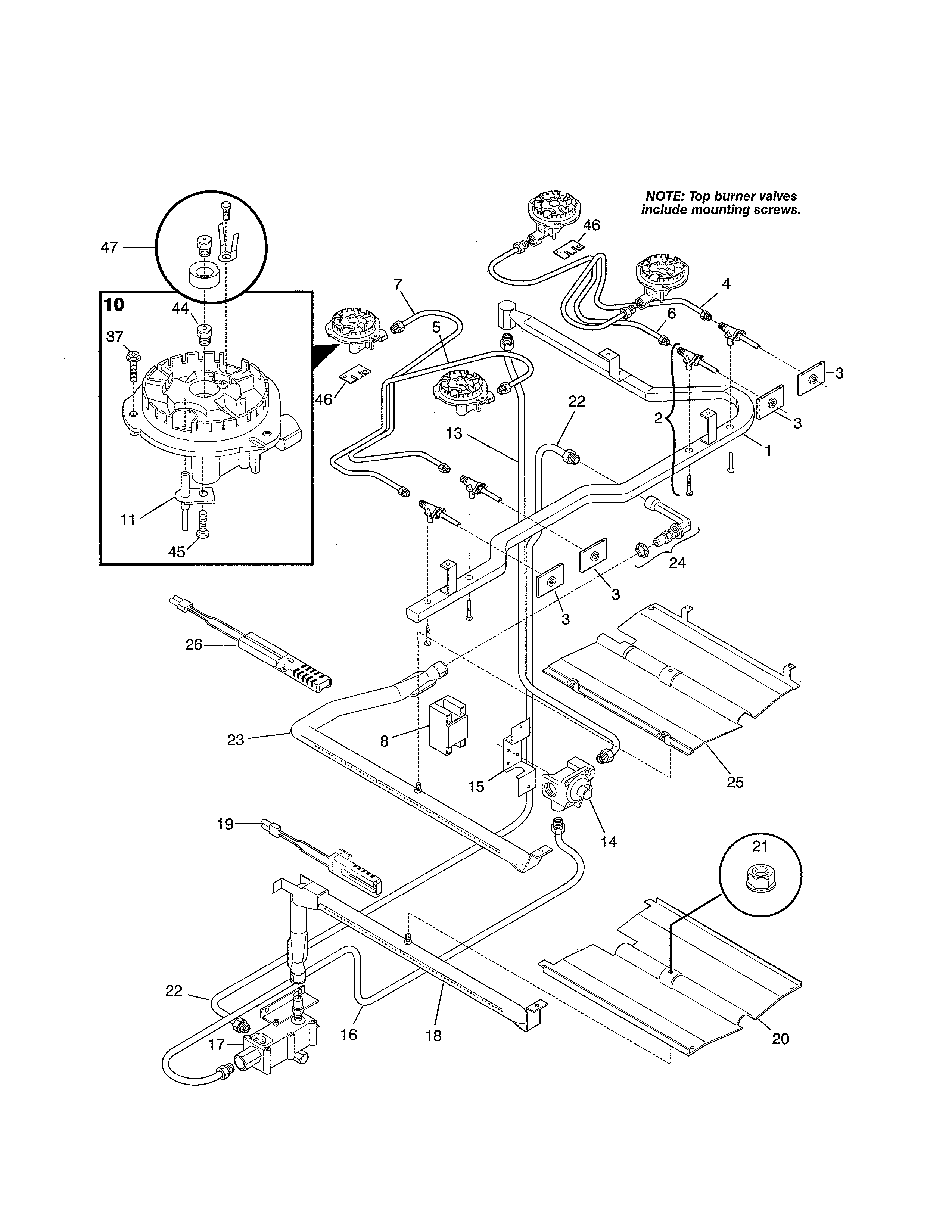 Kenmore 79077471792 burner diagram