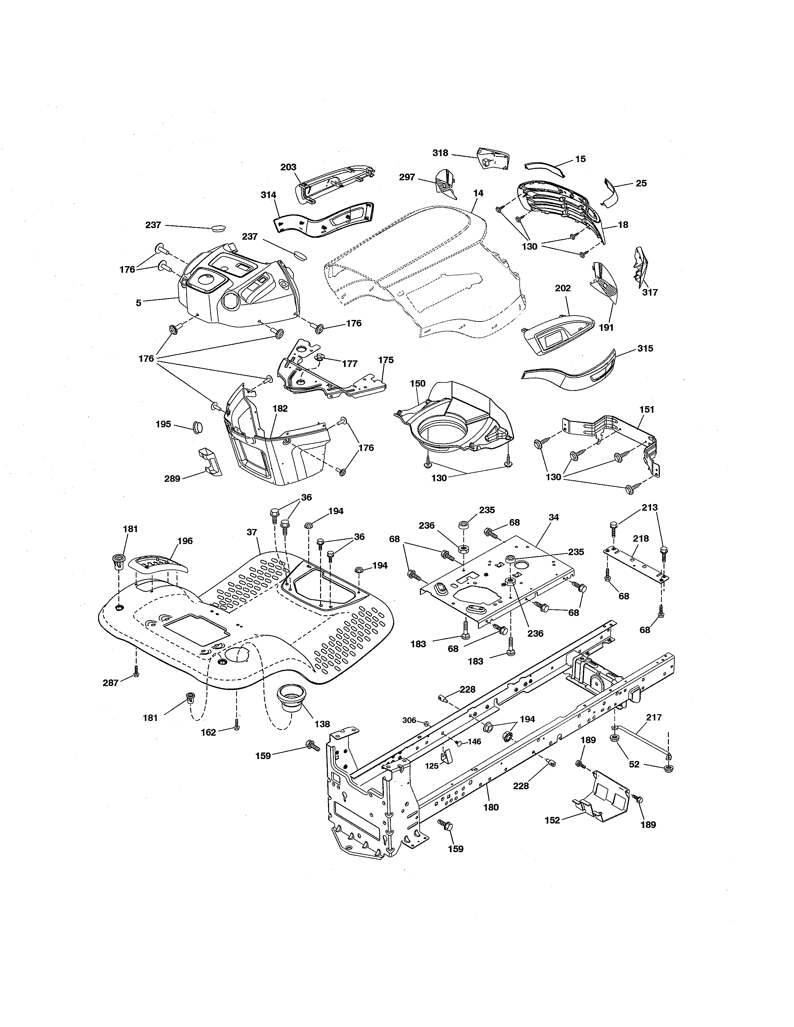 Craftsman 917250222 chassis diagram