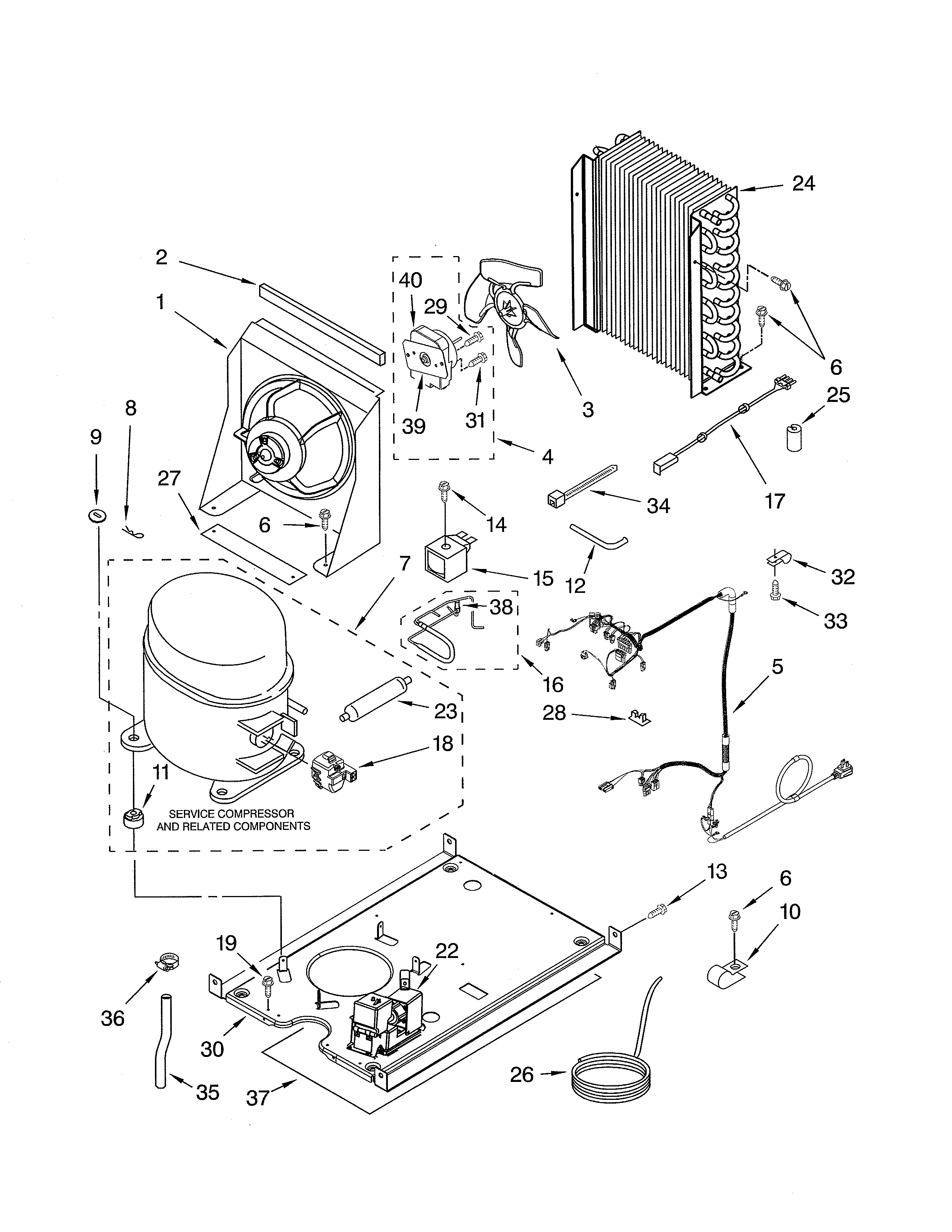 KitchenAid KUIC15PRXS2 unit diagram