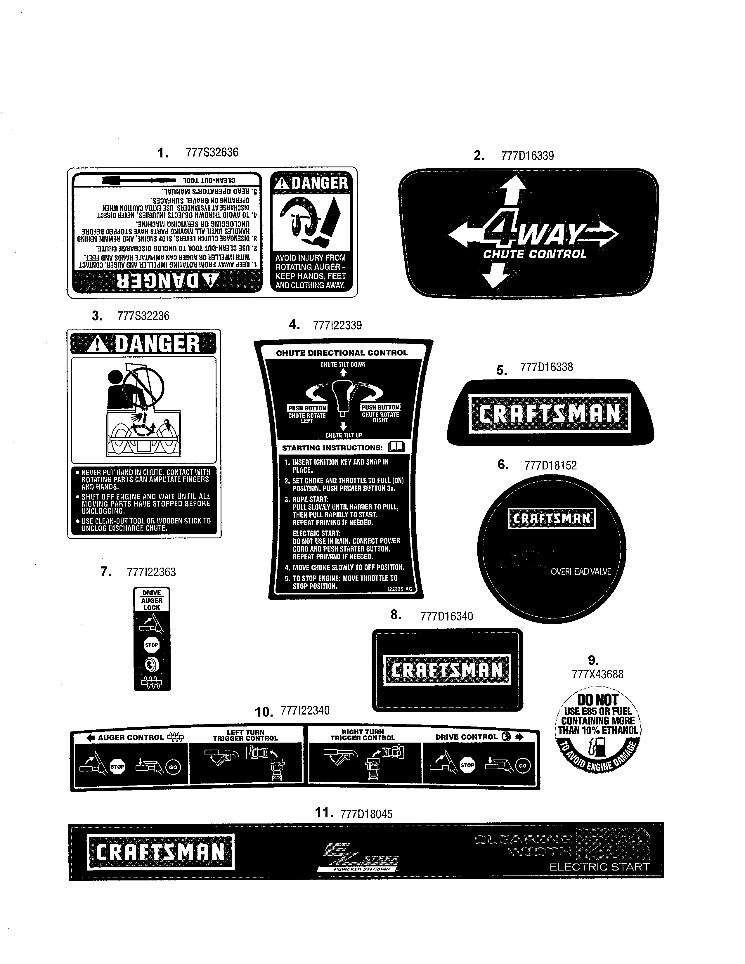Craftsman 247886914 decals diagram