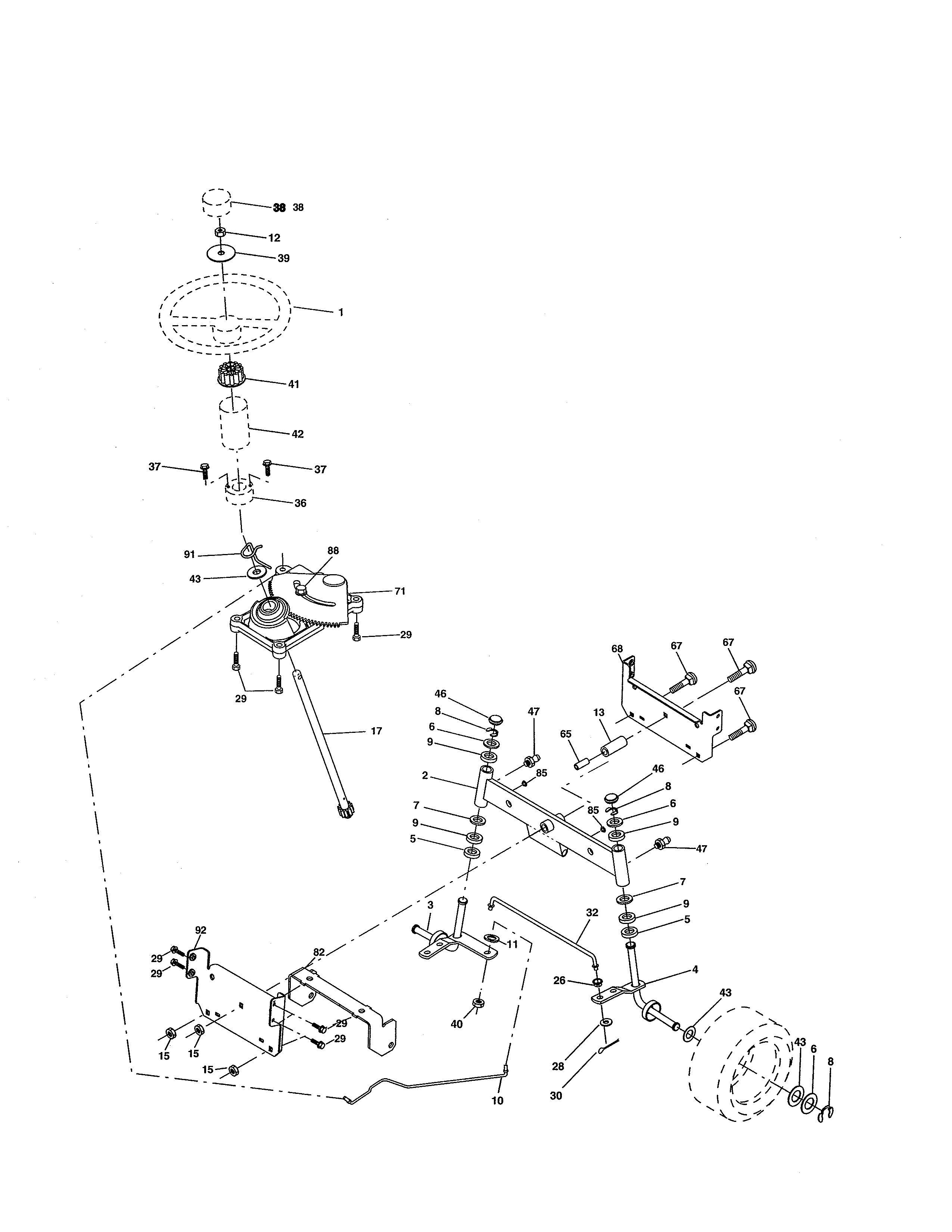 Weed Eater SGT18H46C steering diagram