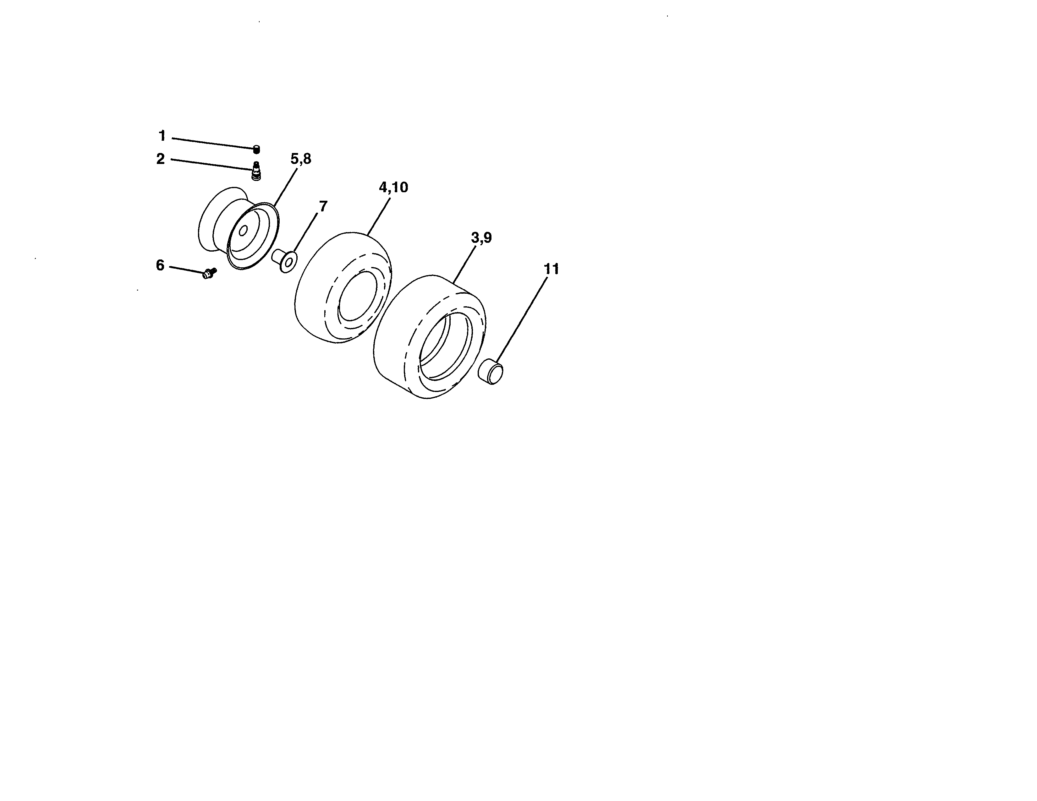 Weed Eater SGT18H46C wheels & tires diagram