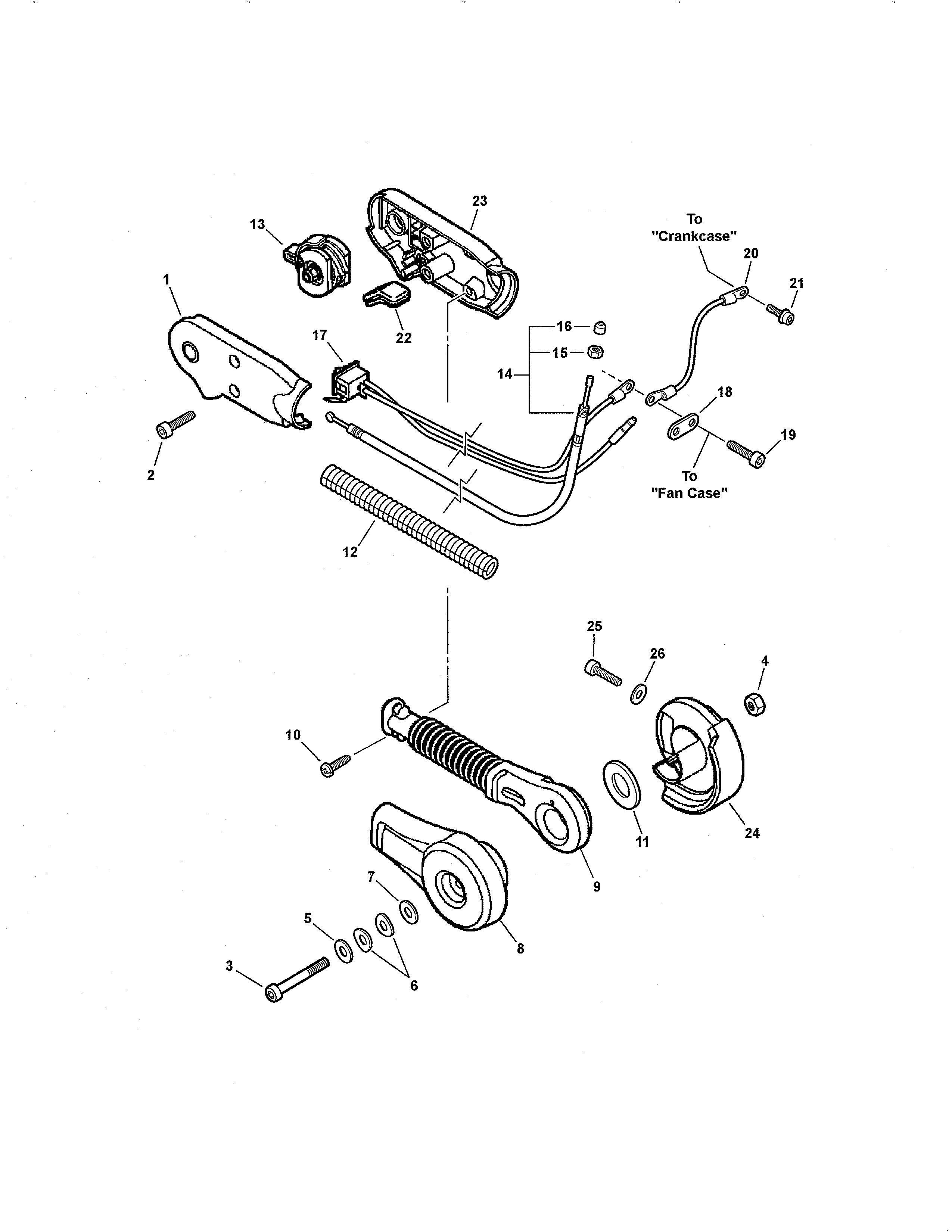 Echo PB-265L hip mount throttle diagram