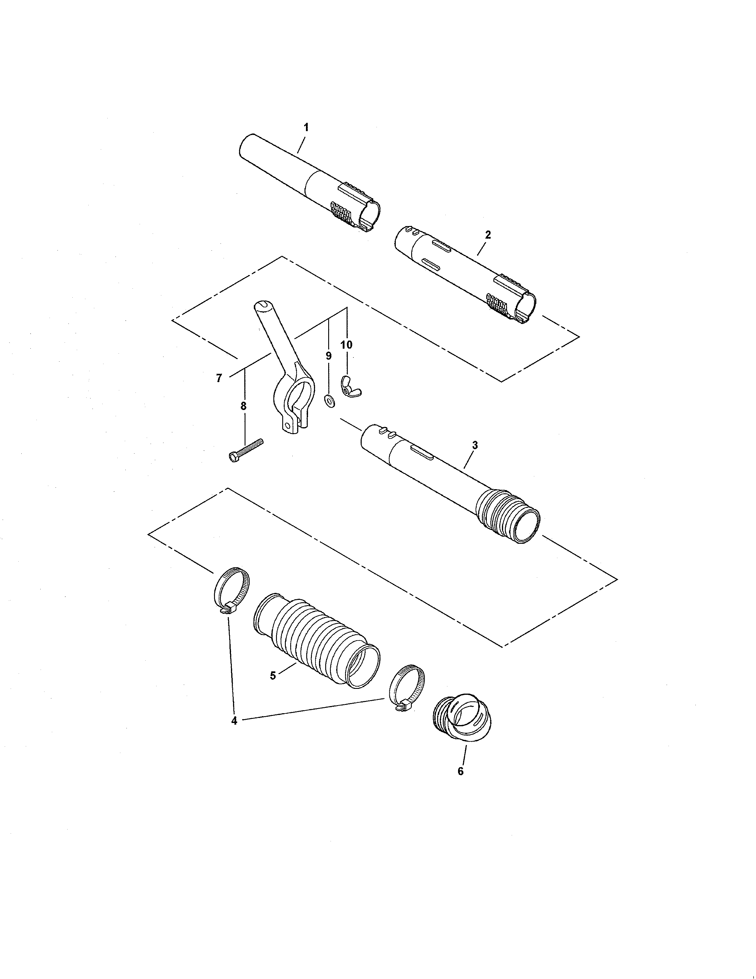 Echo PB-265L posi-loc blower tubes diagram