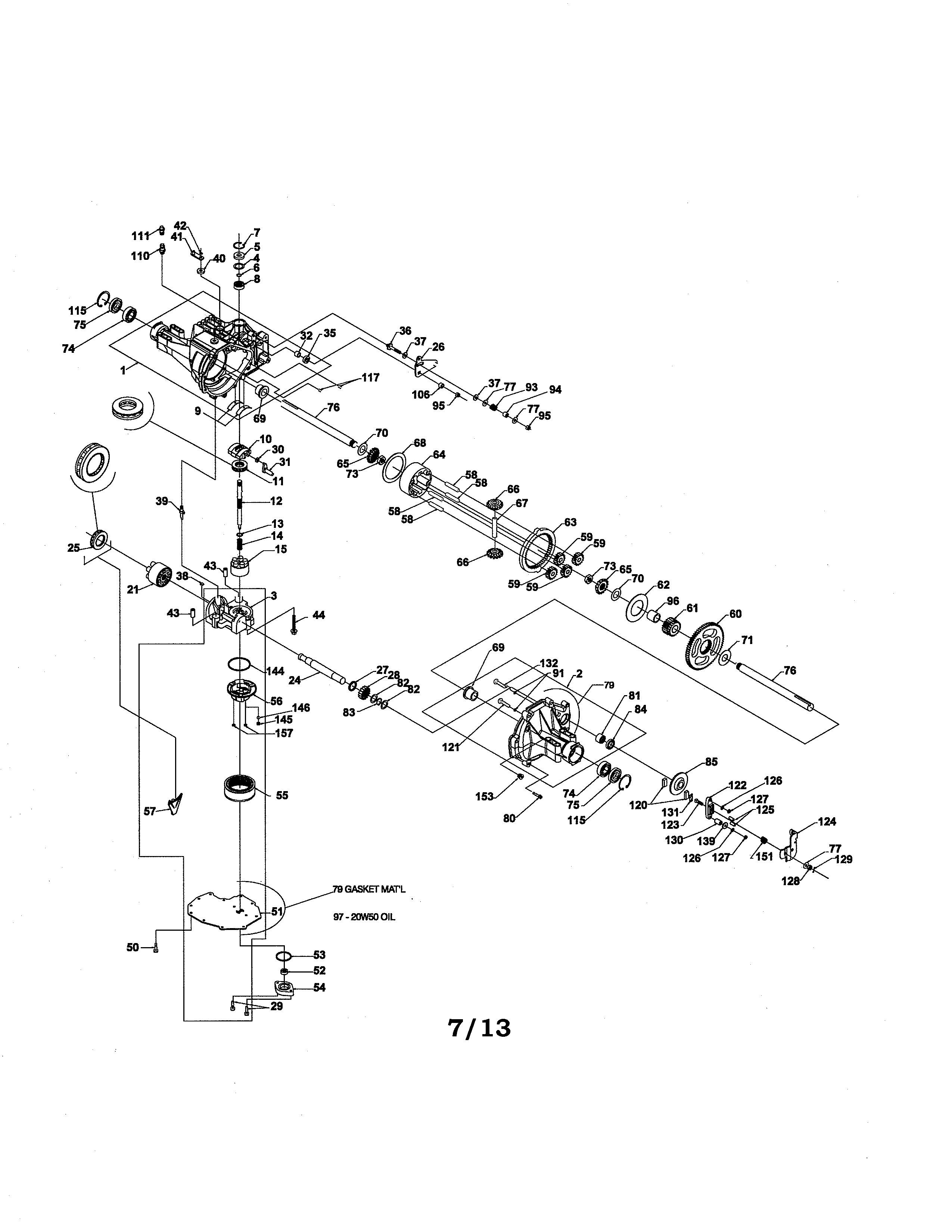 Hydro-Gear 325-3000 transaxle diagram