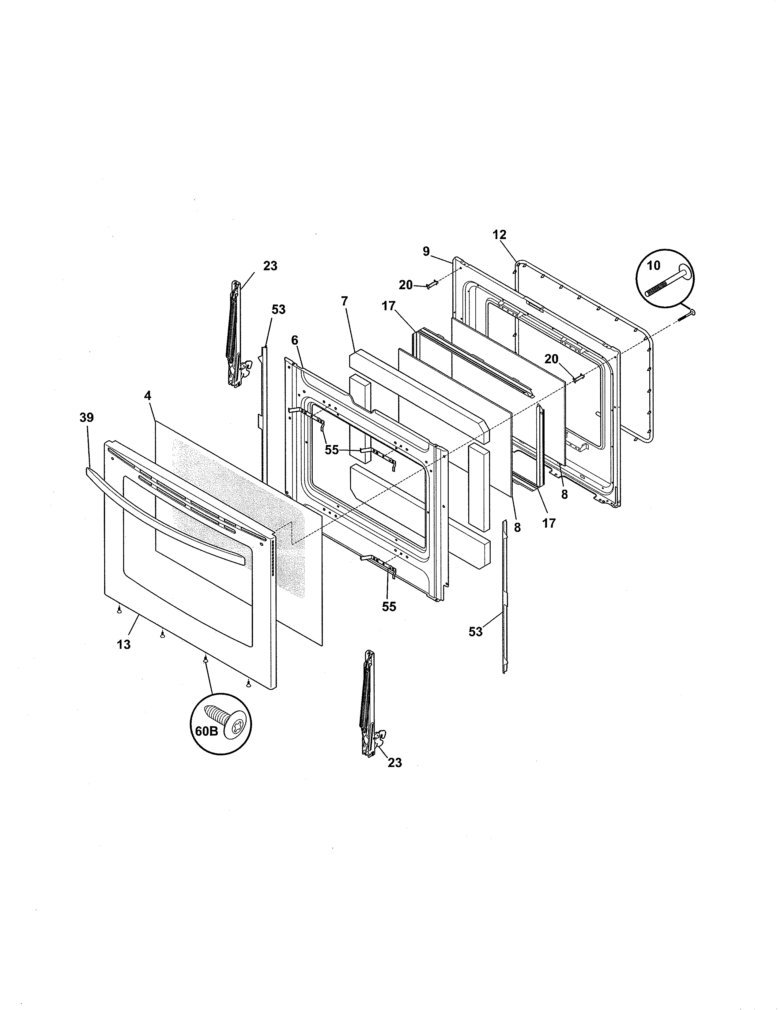 Kenmore 79094193310 door diagram