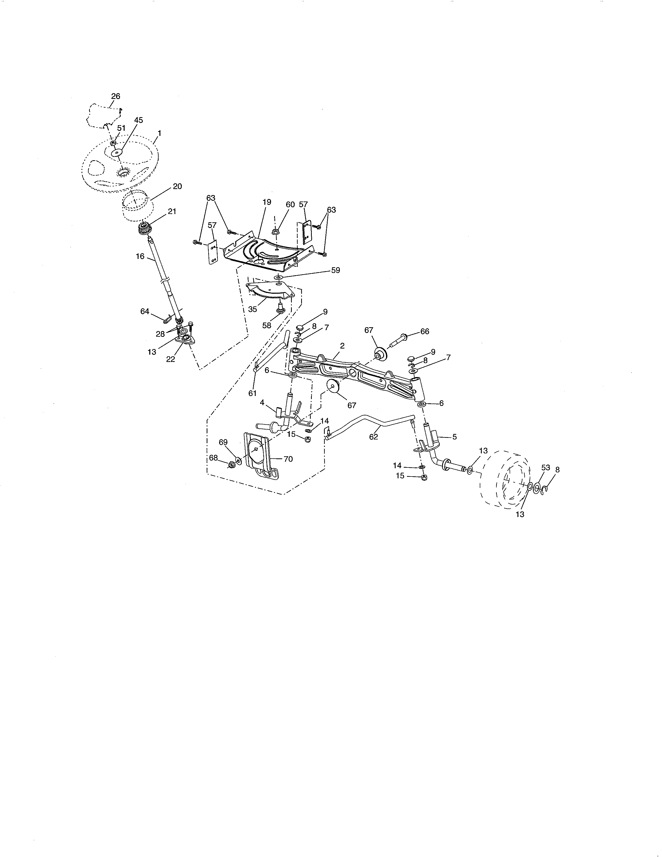 Craftsman 917288510 steering diagram