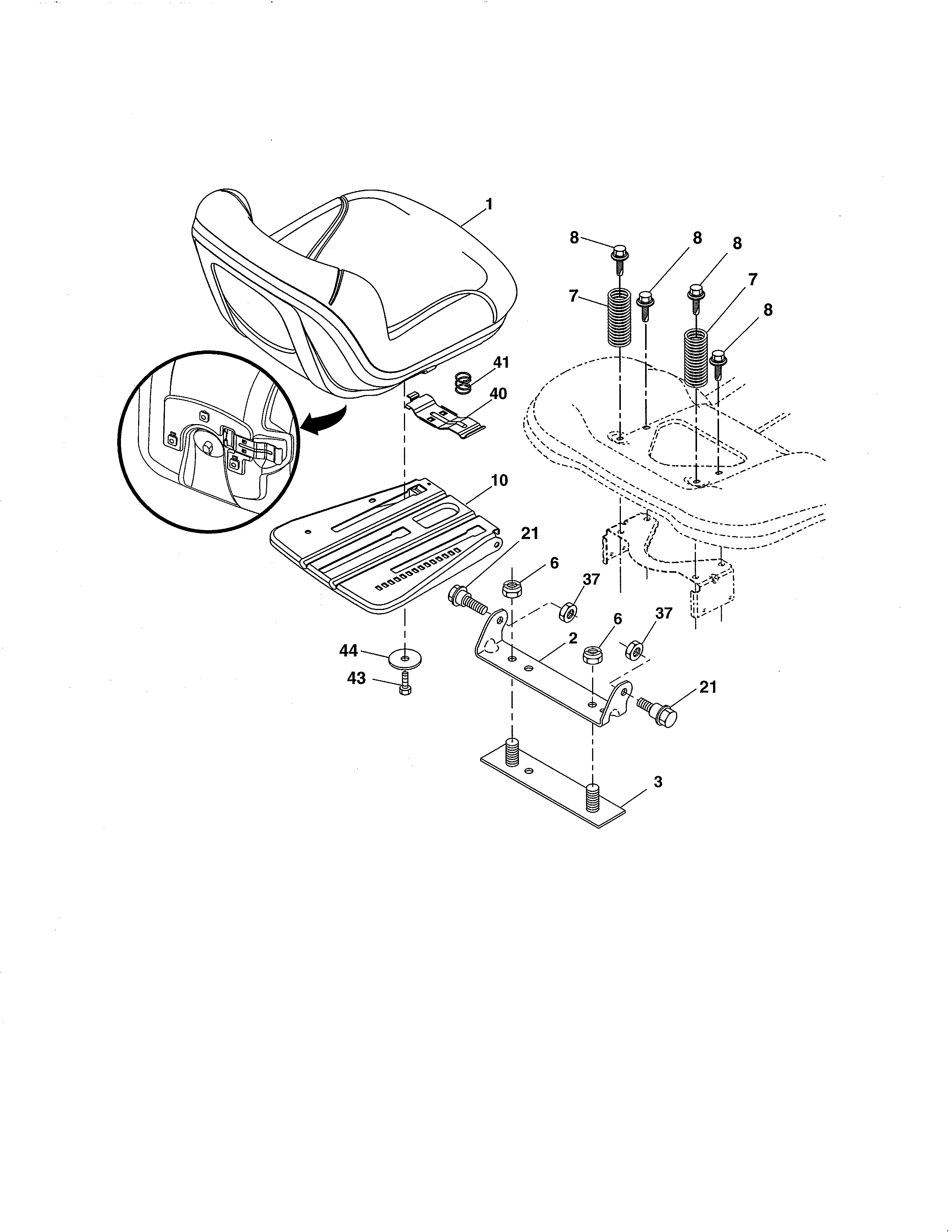 Craftsman 917288510 seat diagram