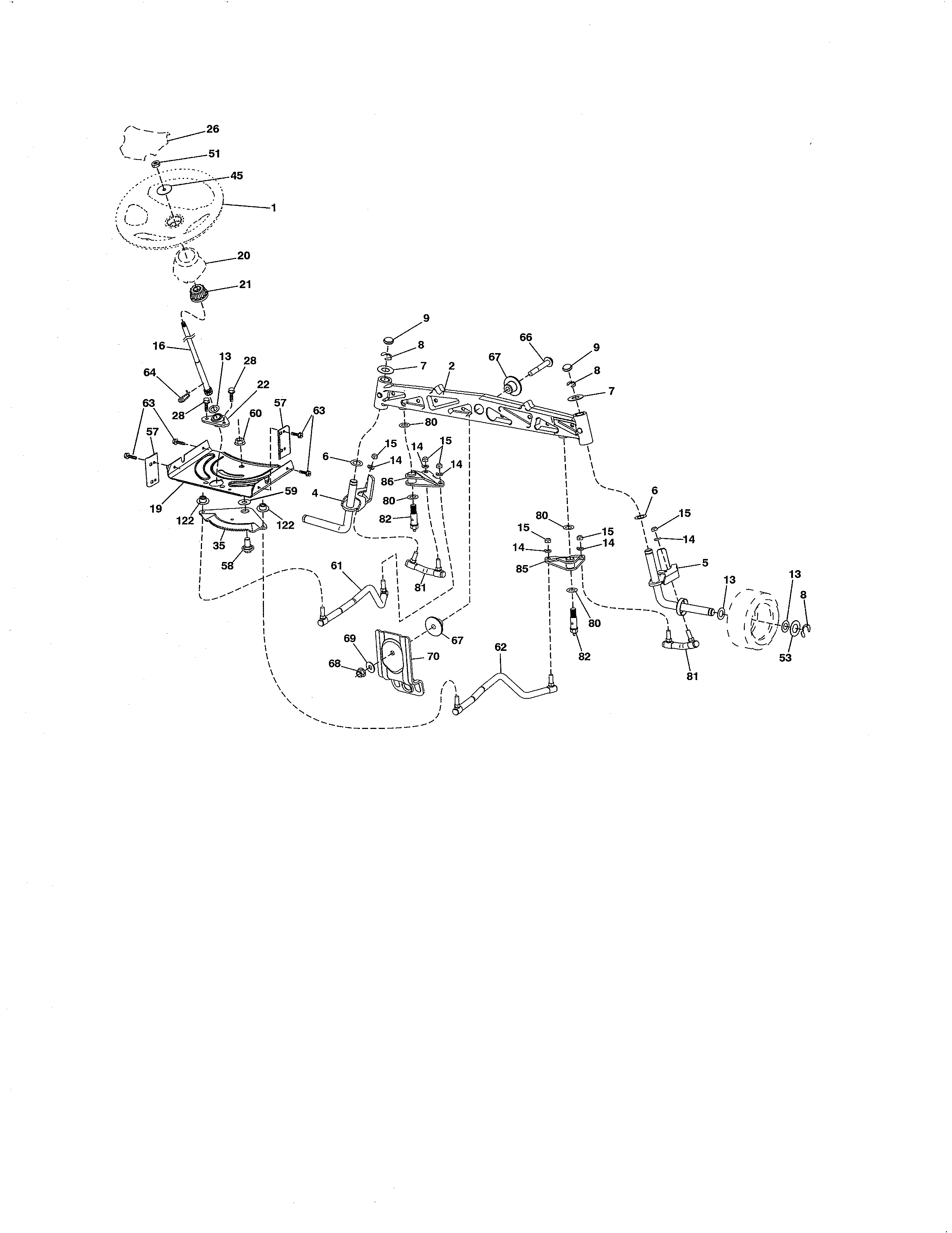 Craftsman 917288522 steering diagram