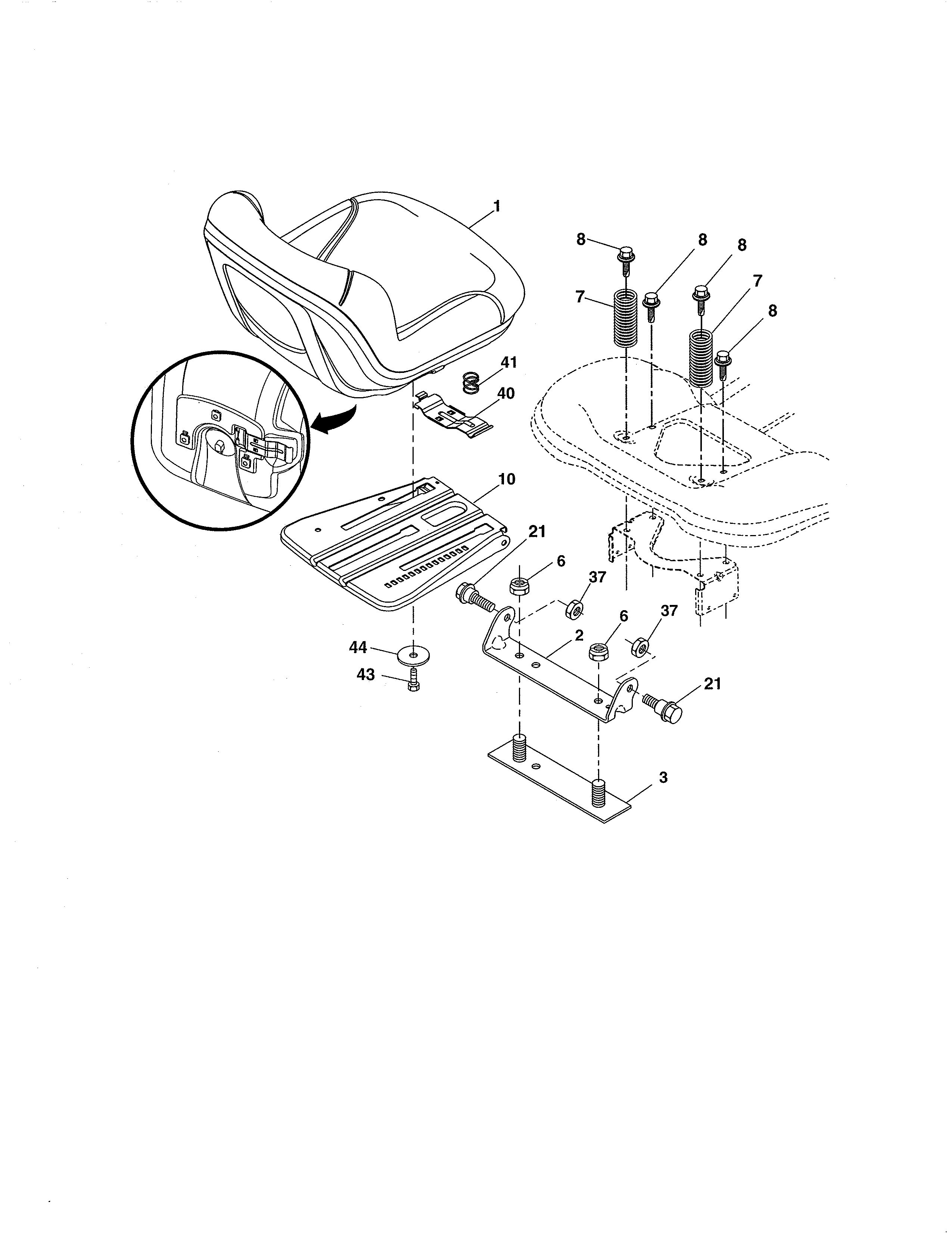 Craftsman 917288522 seat diagram