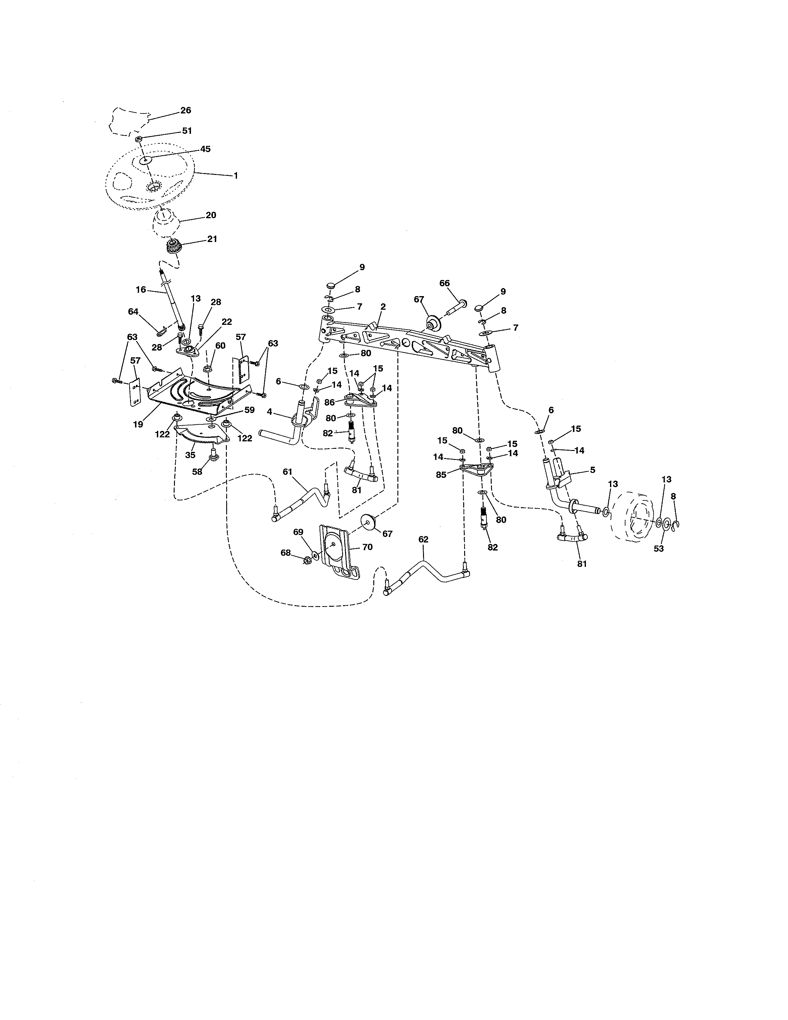 Craftsman 917288523 steering diagram