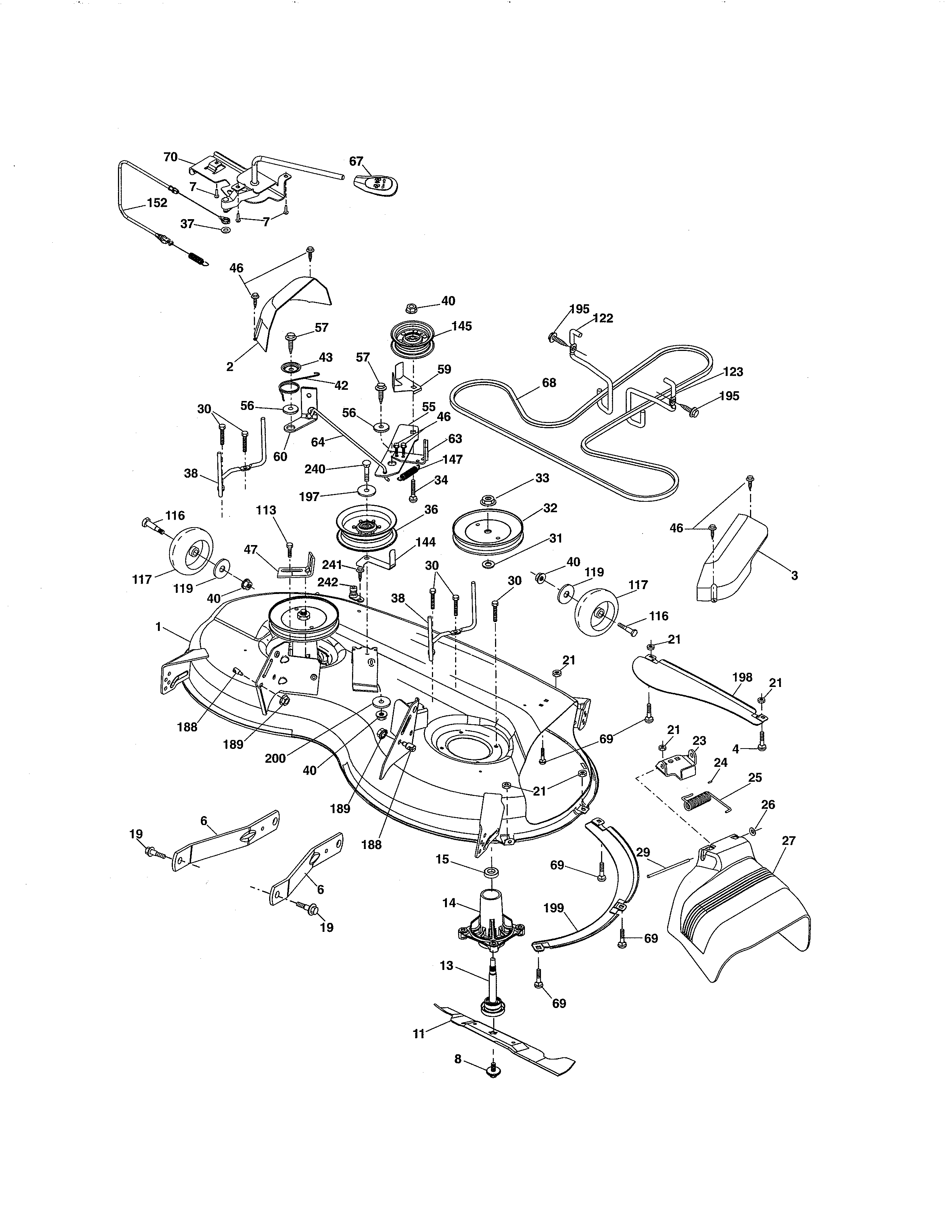 Craftsman 917288523 mower deck diagram