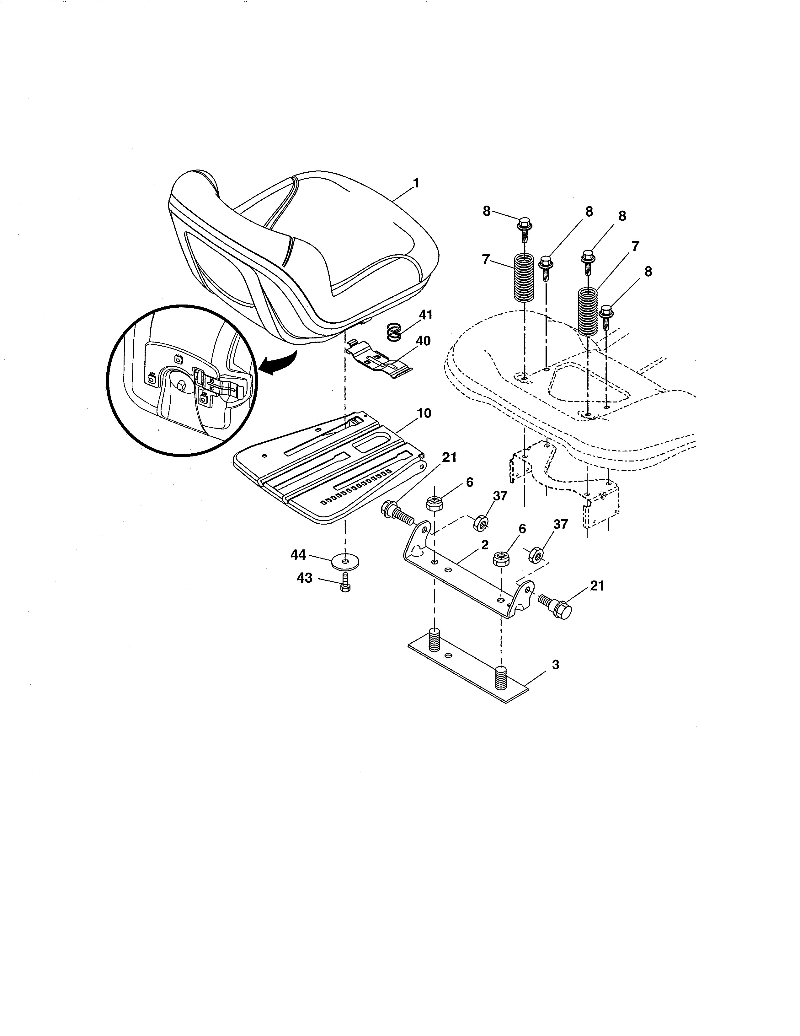 Craftsman 917288621 seat diagram