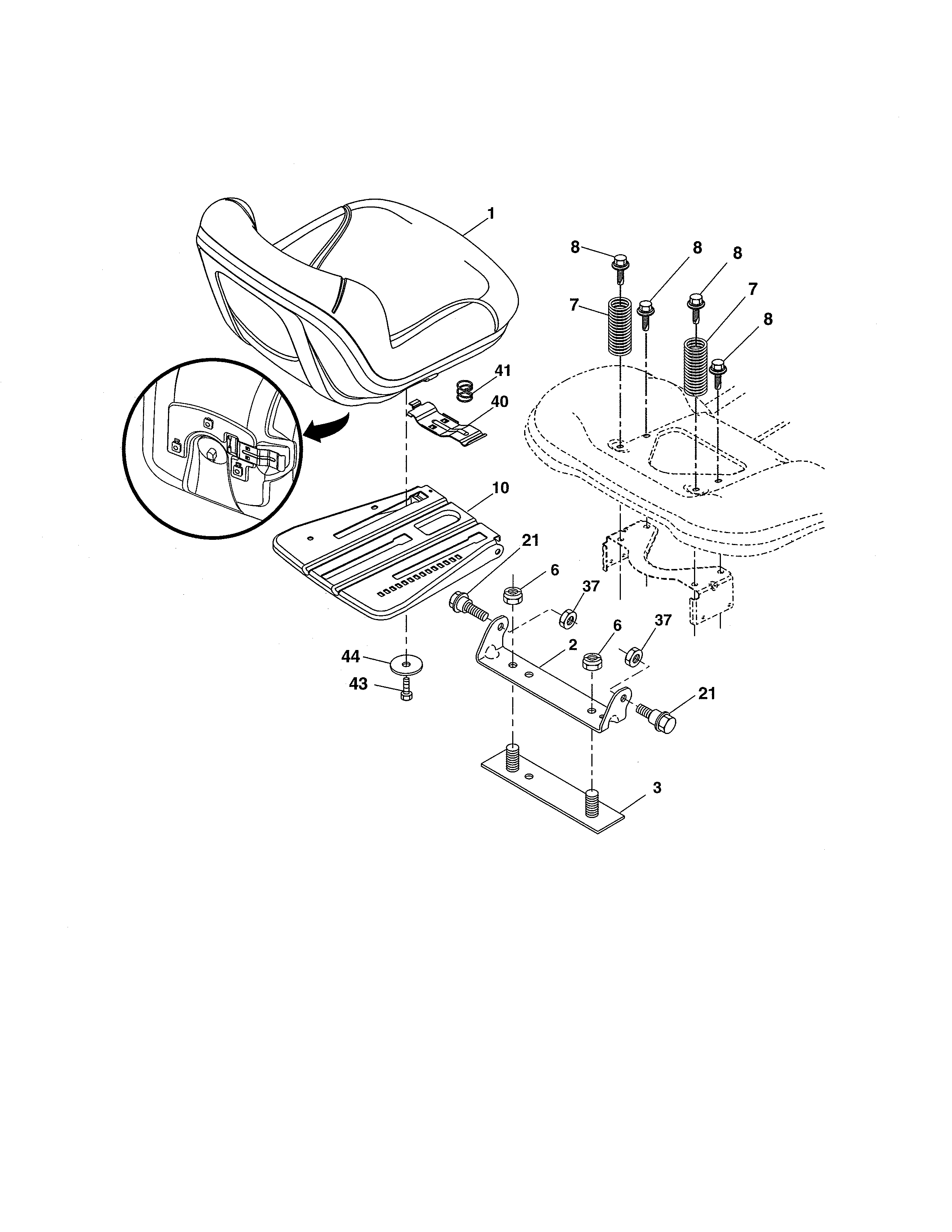 Craftsman 917288622 seat diagram