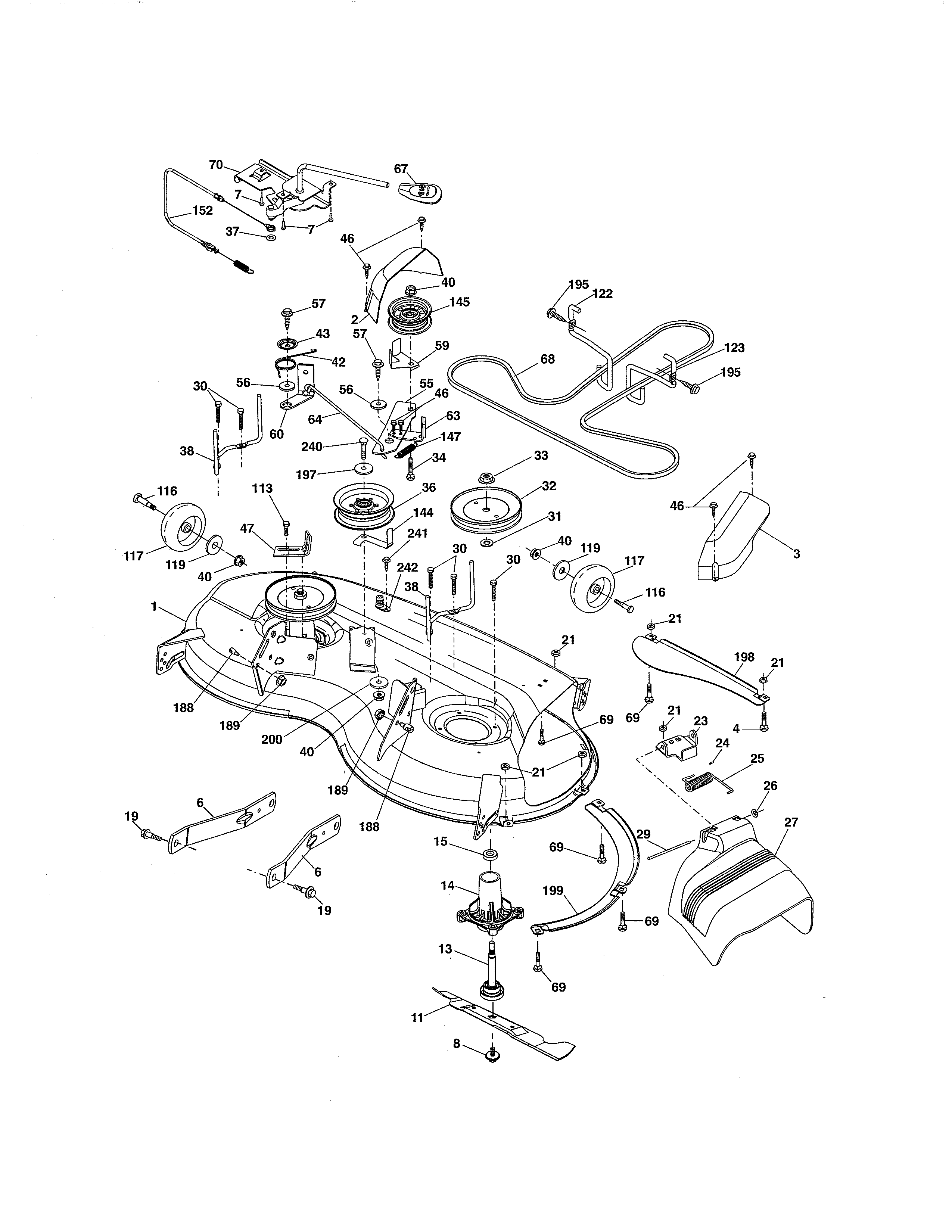 Craftsman 917288622 mower deck diagram