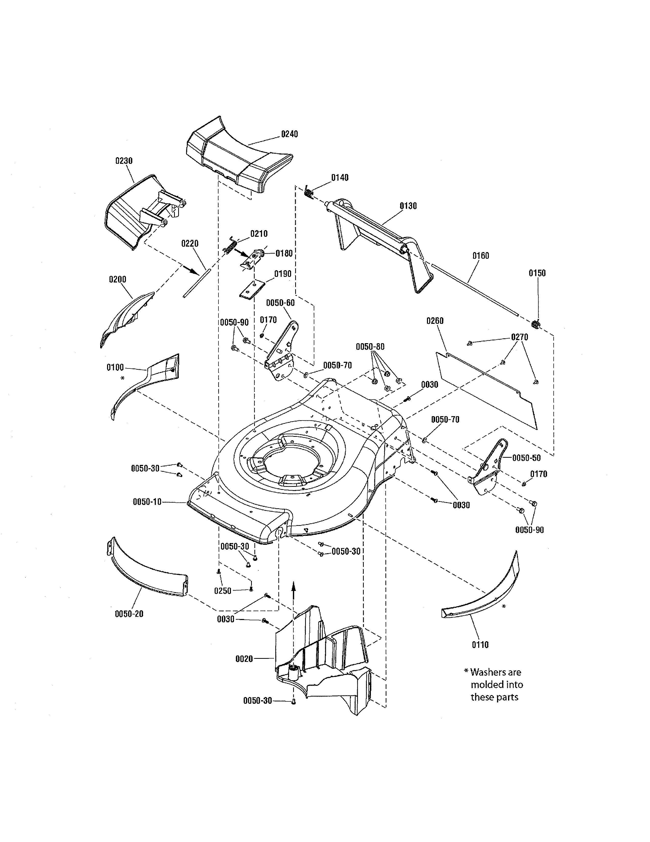 Snapper 881545-00 (SP19550EX) housing diagram