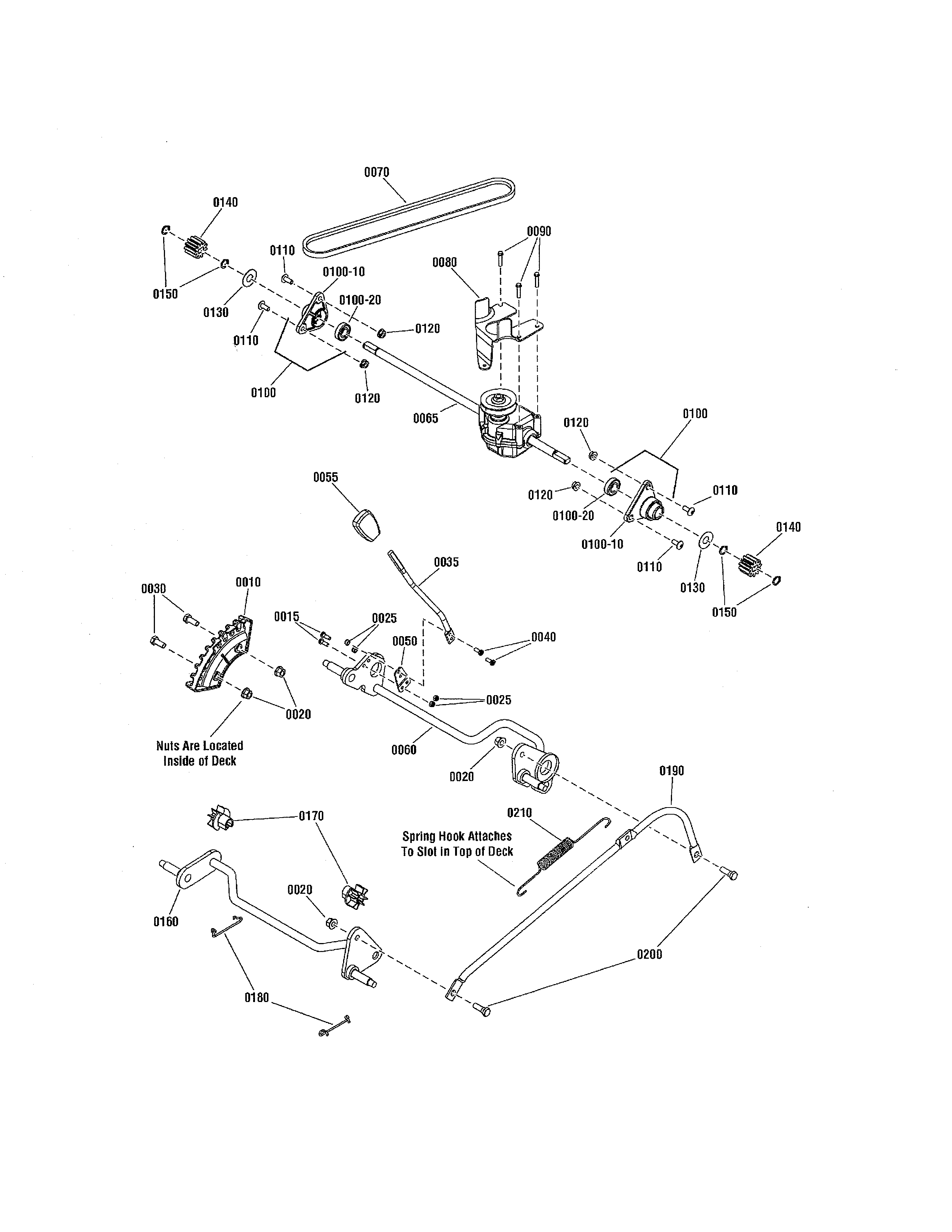 Snapper 881545-00 (SP19550EX) height of cut - 19" self-propelled diagram