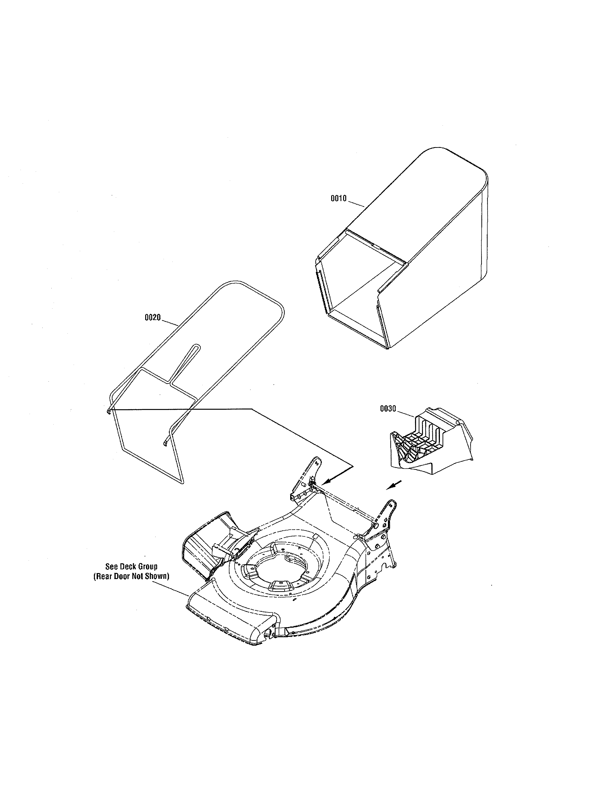 Snapper 881545-00 (SP19550EX) bag & mulch diagram