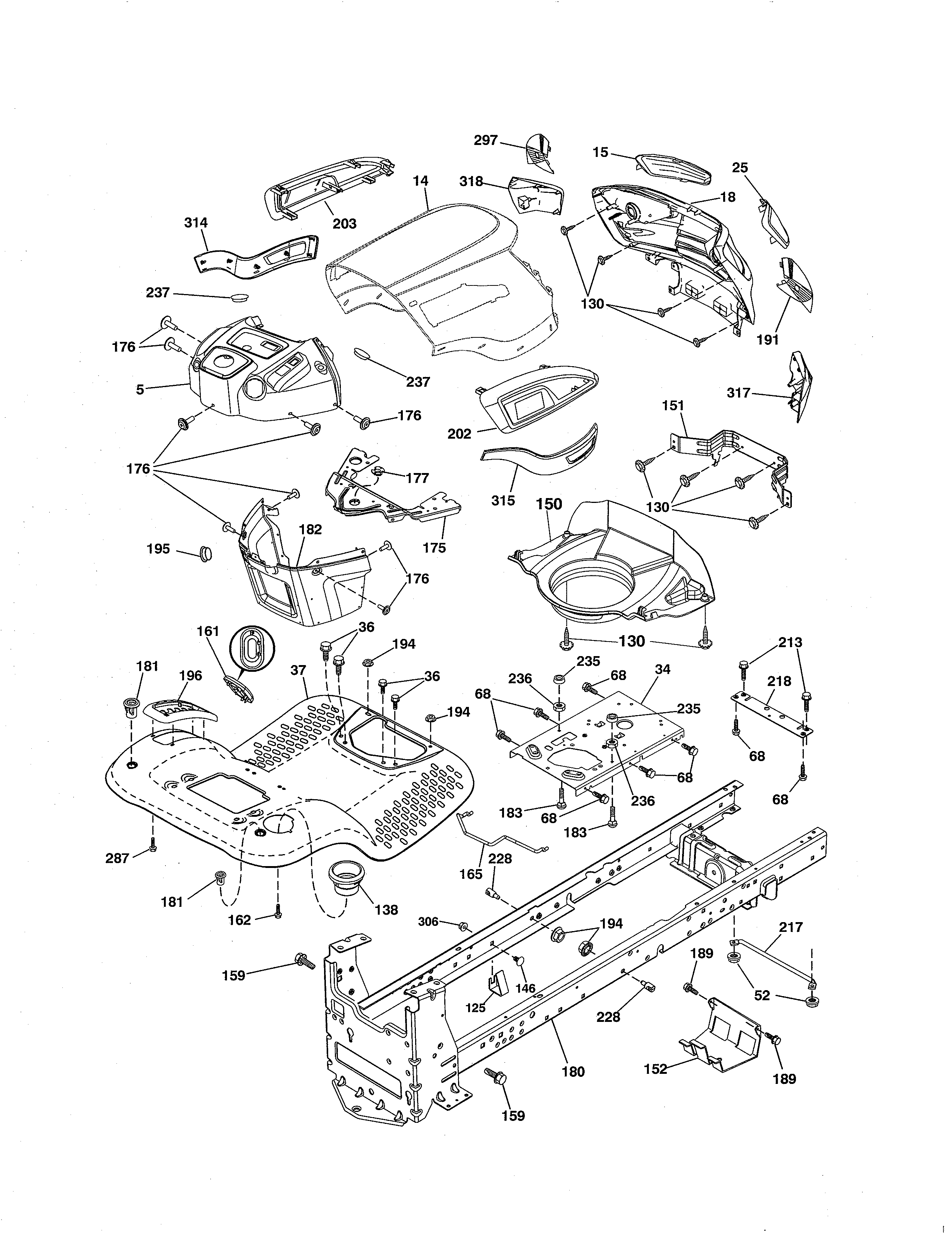 Craftsman 917288163 chassis and enclosures diagram