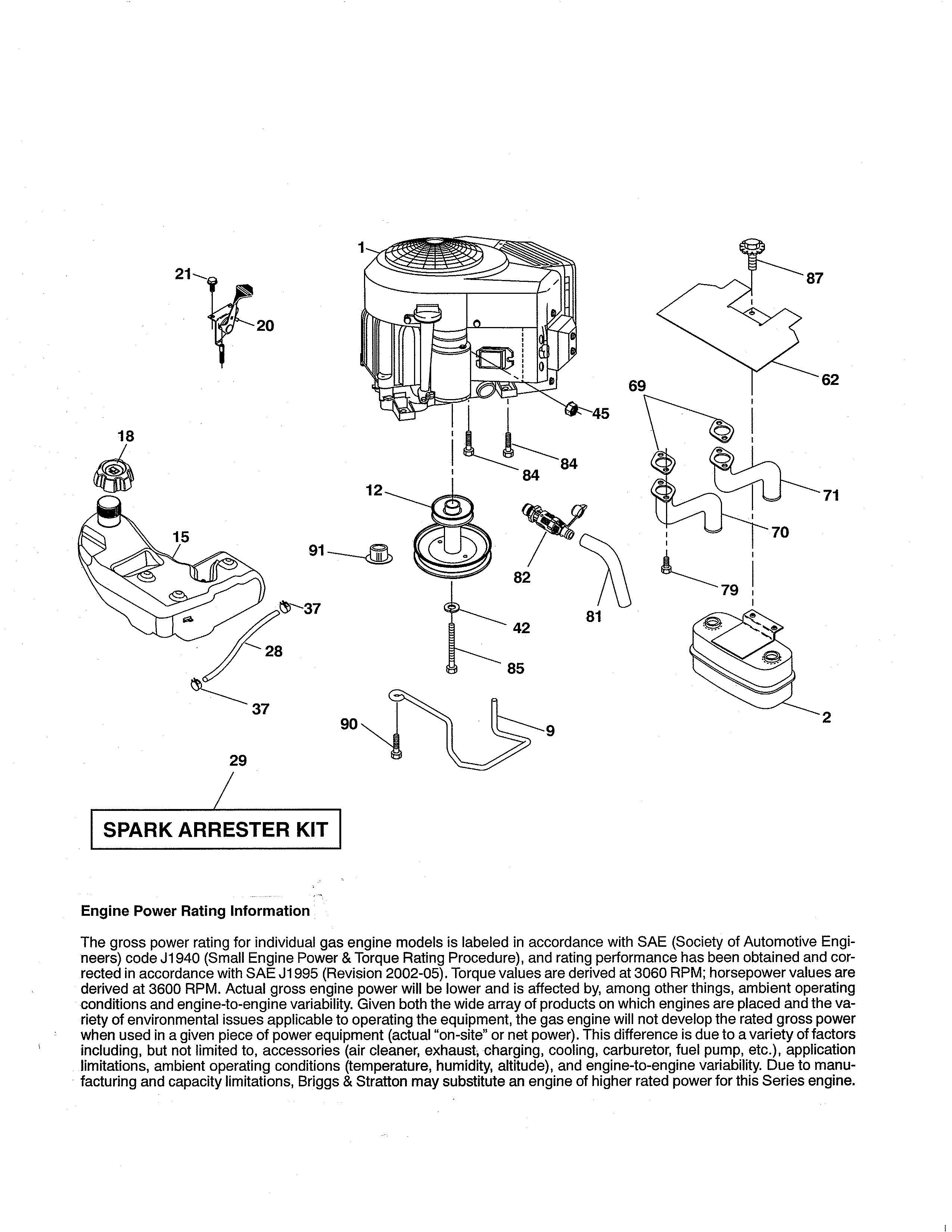 Craftsman 917288163 engine diagram