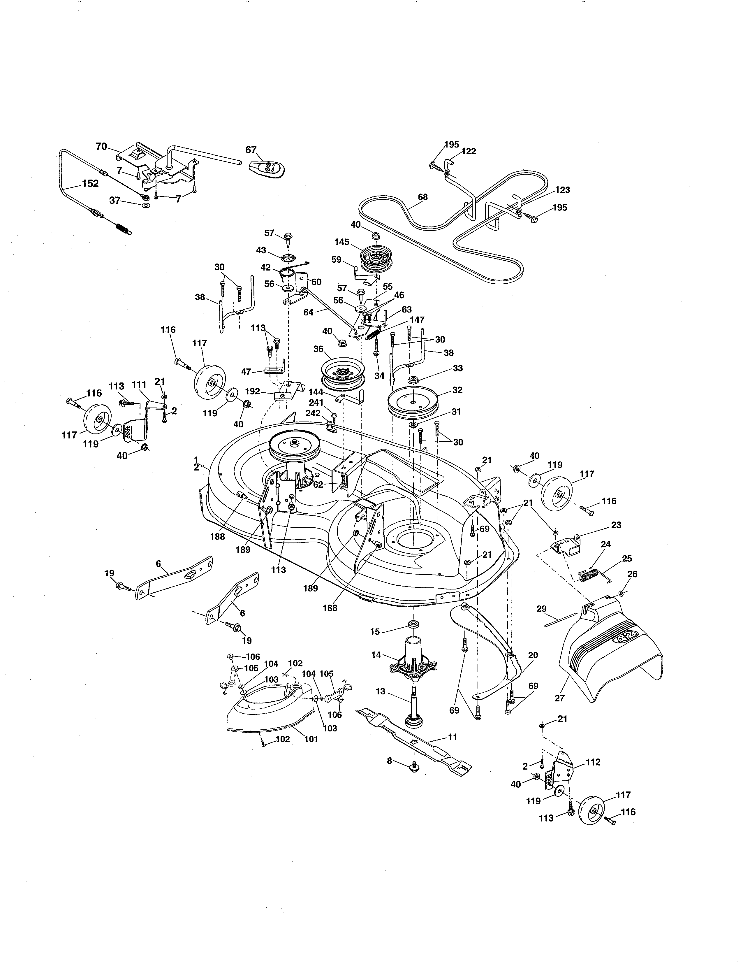 Craftsman 917288163 mower diagram