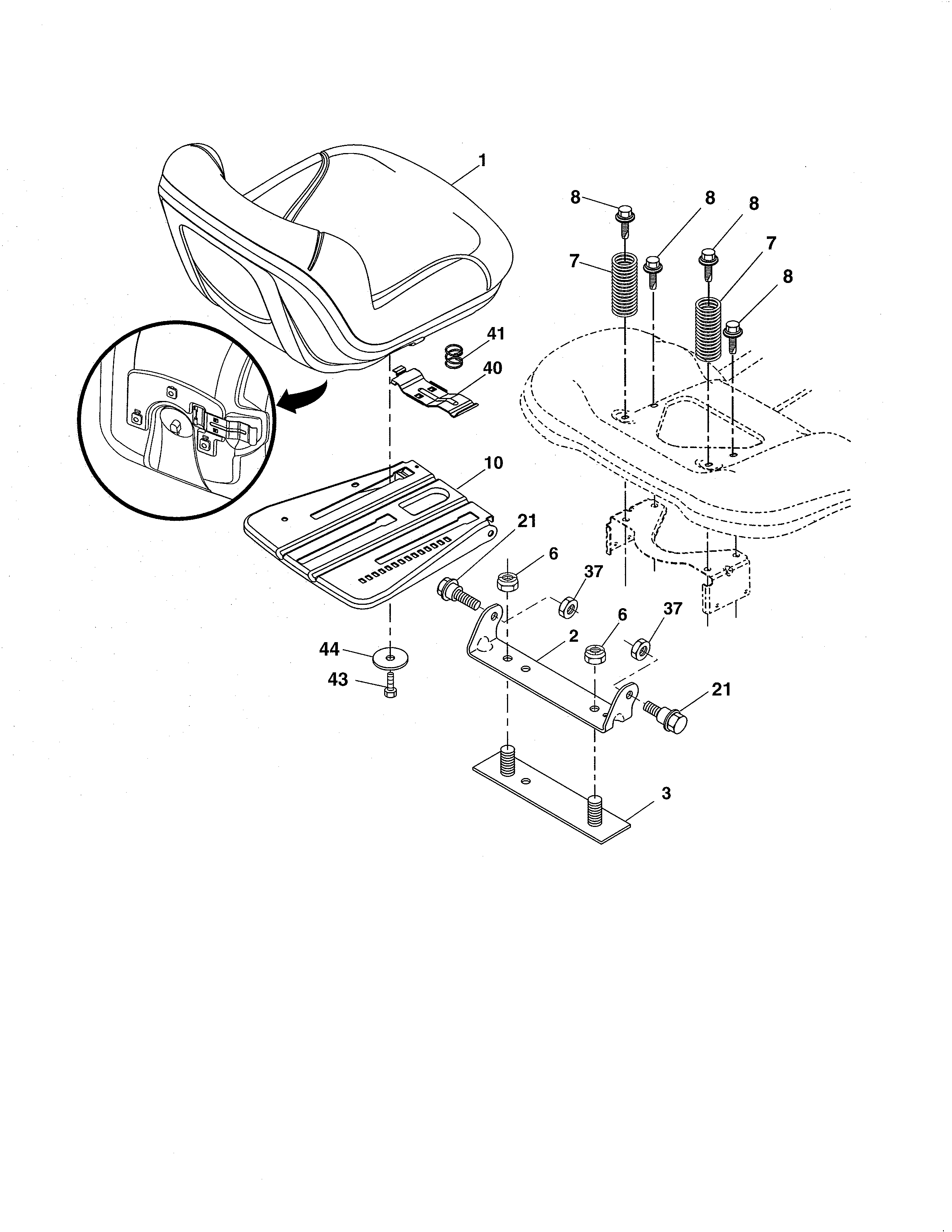 Craftsman 917288163 seat diagram