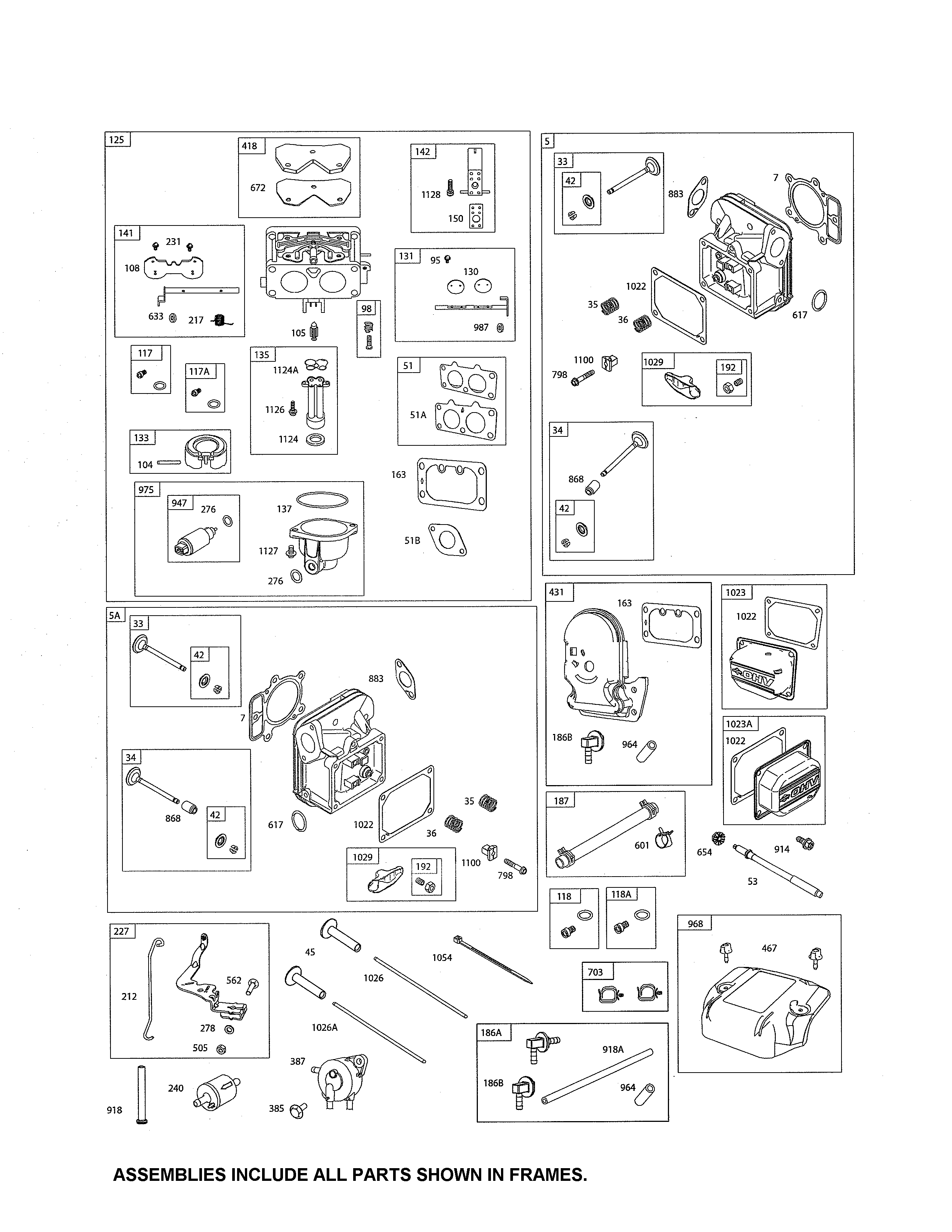 Craftsman 917288164 carburetor/head-cylinder diagram