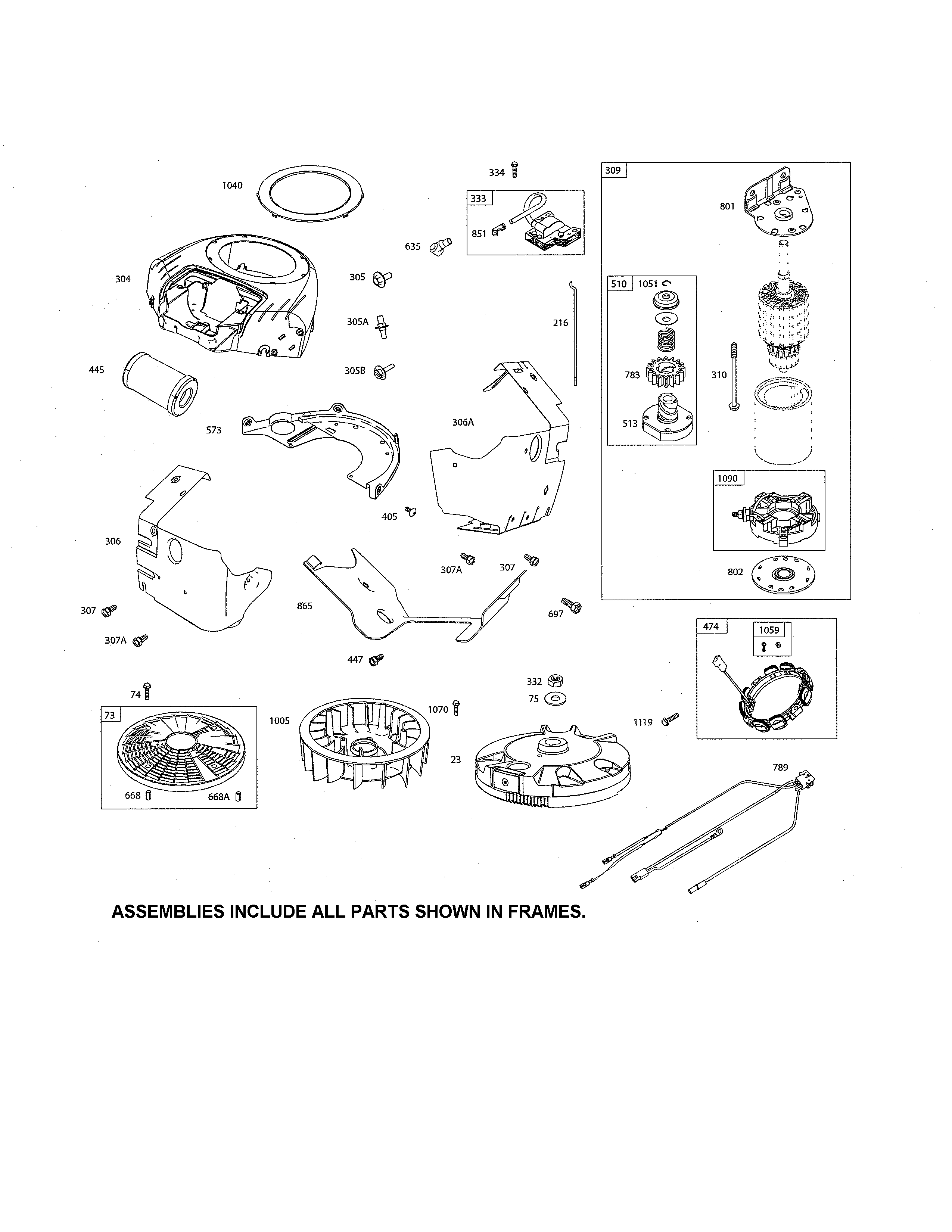 Craftsman 917288164 motor-starter/flywheel diagram