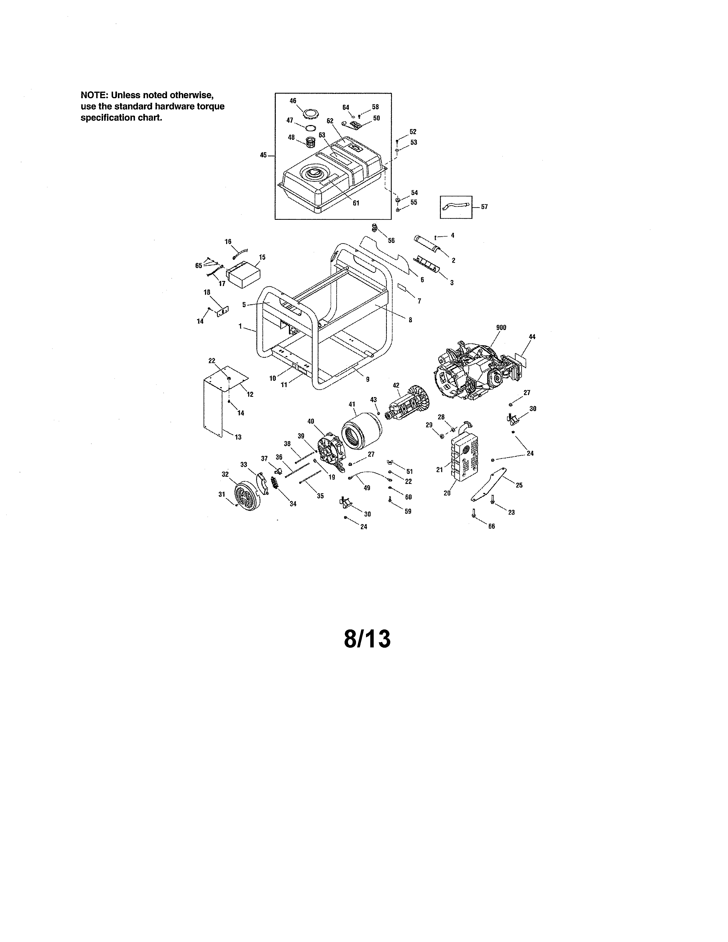 Briggs & Stratton 030470-0 main unit diagram