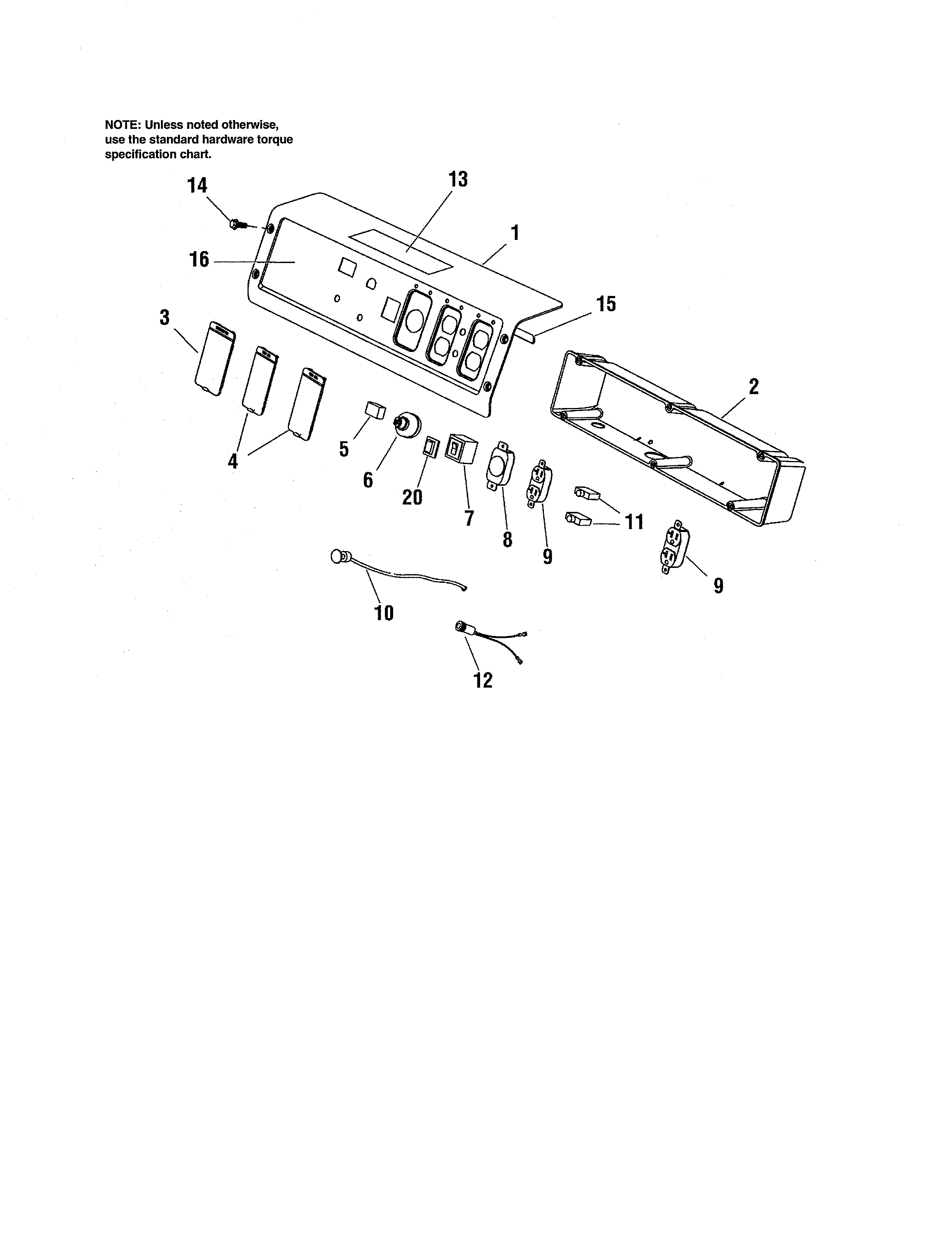Briggs & Stratton 030470-0 control panel diagram