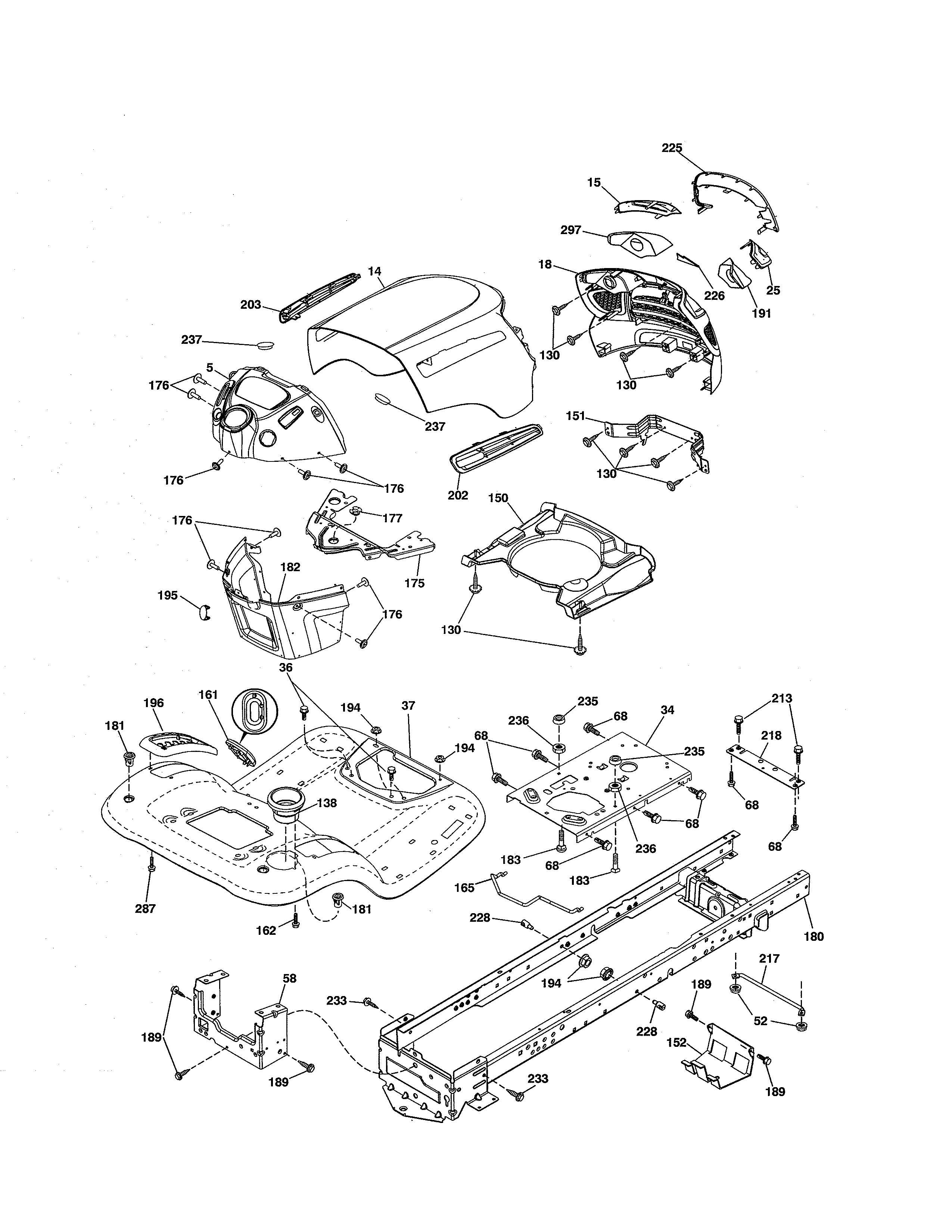 Husqvarna 290840 chassis diagram