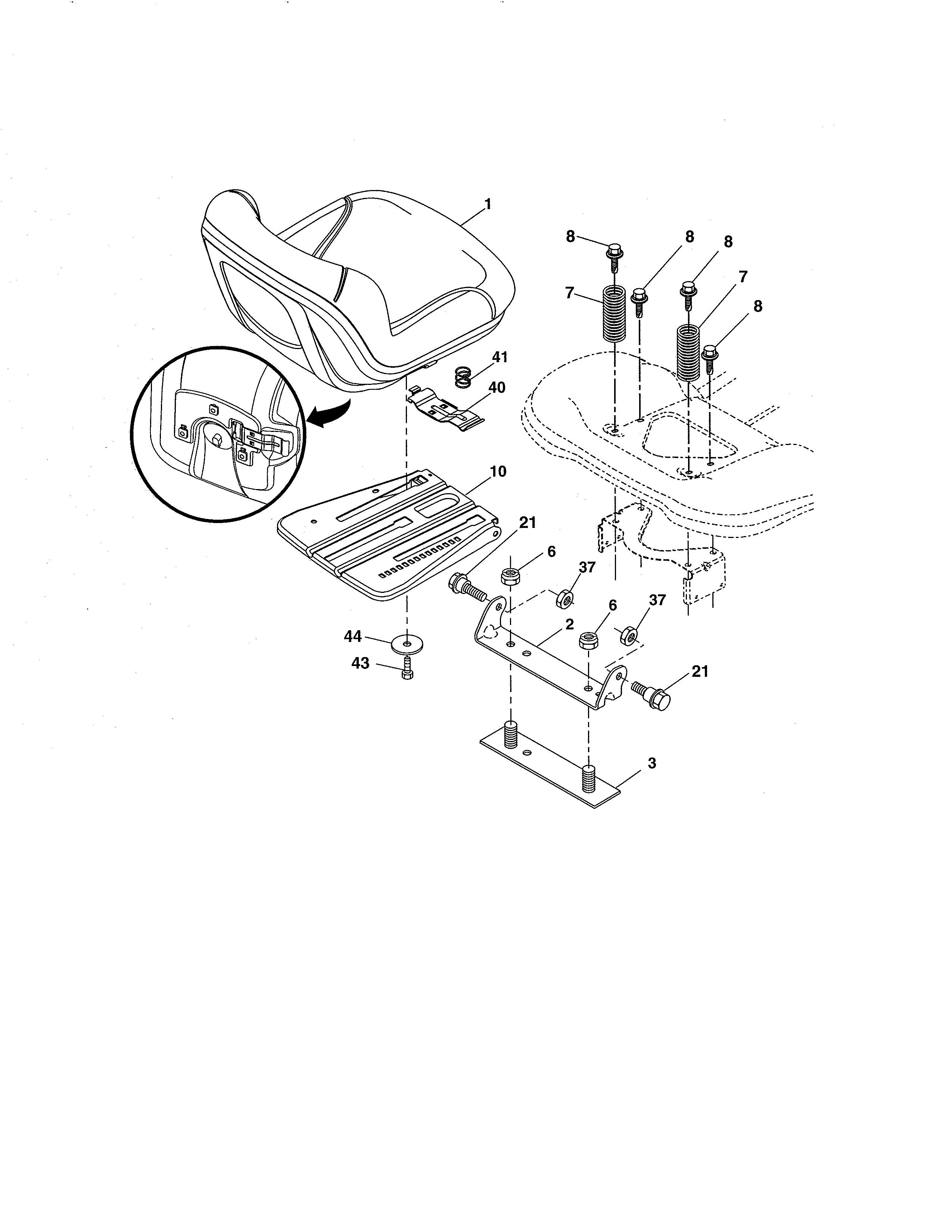 Craftsman 917288533 seat diagram