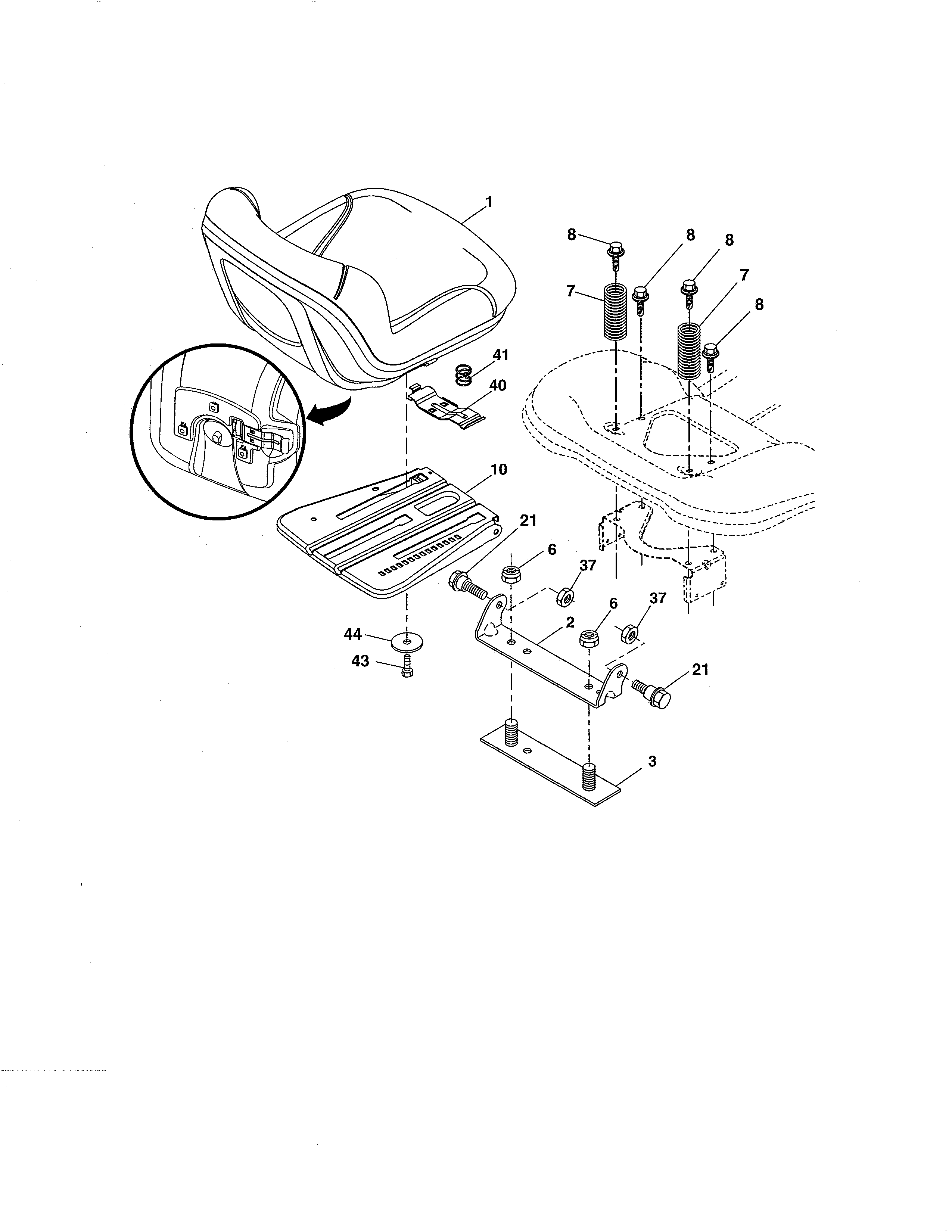 Craftsman 917288516 seat diagram