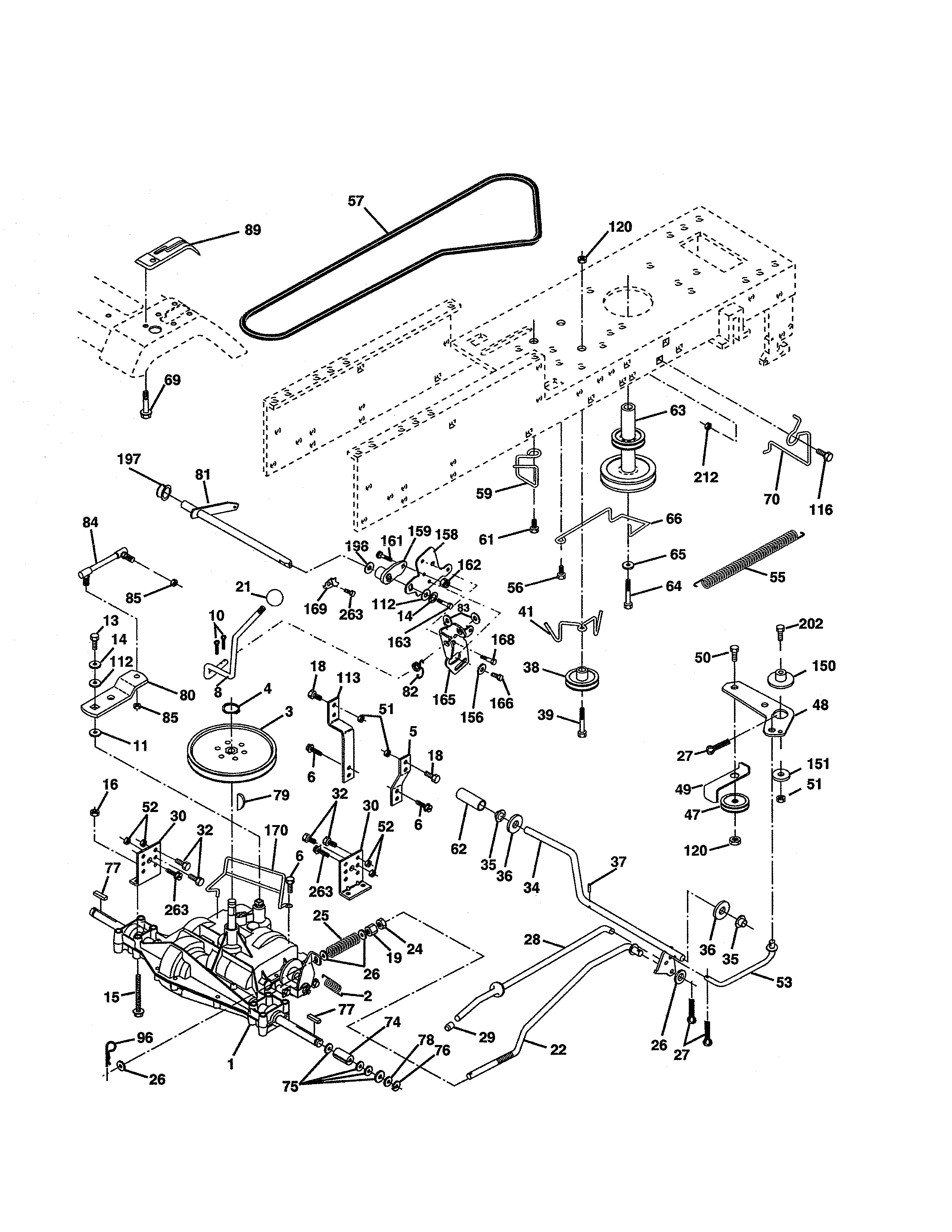 Weed Eater HD13538 (96016000100) drive diagram