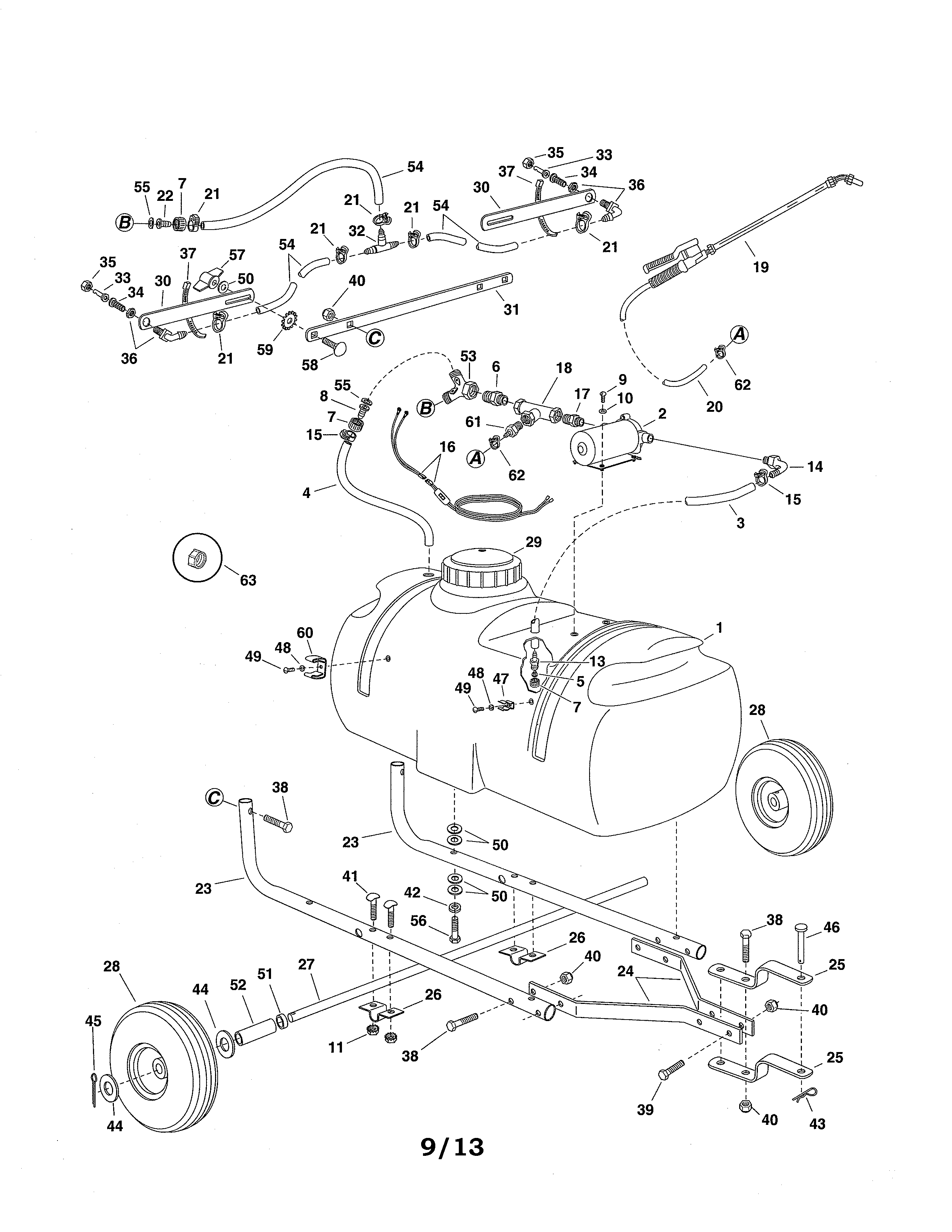 Agri-Fab 45-02933-100 sprayer diagram