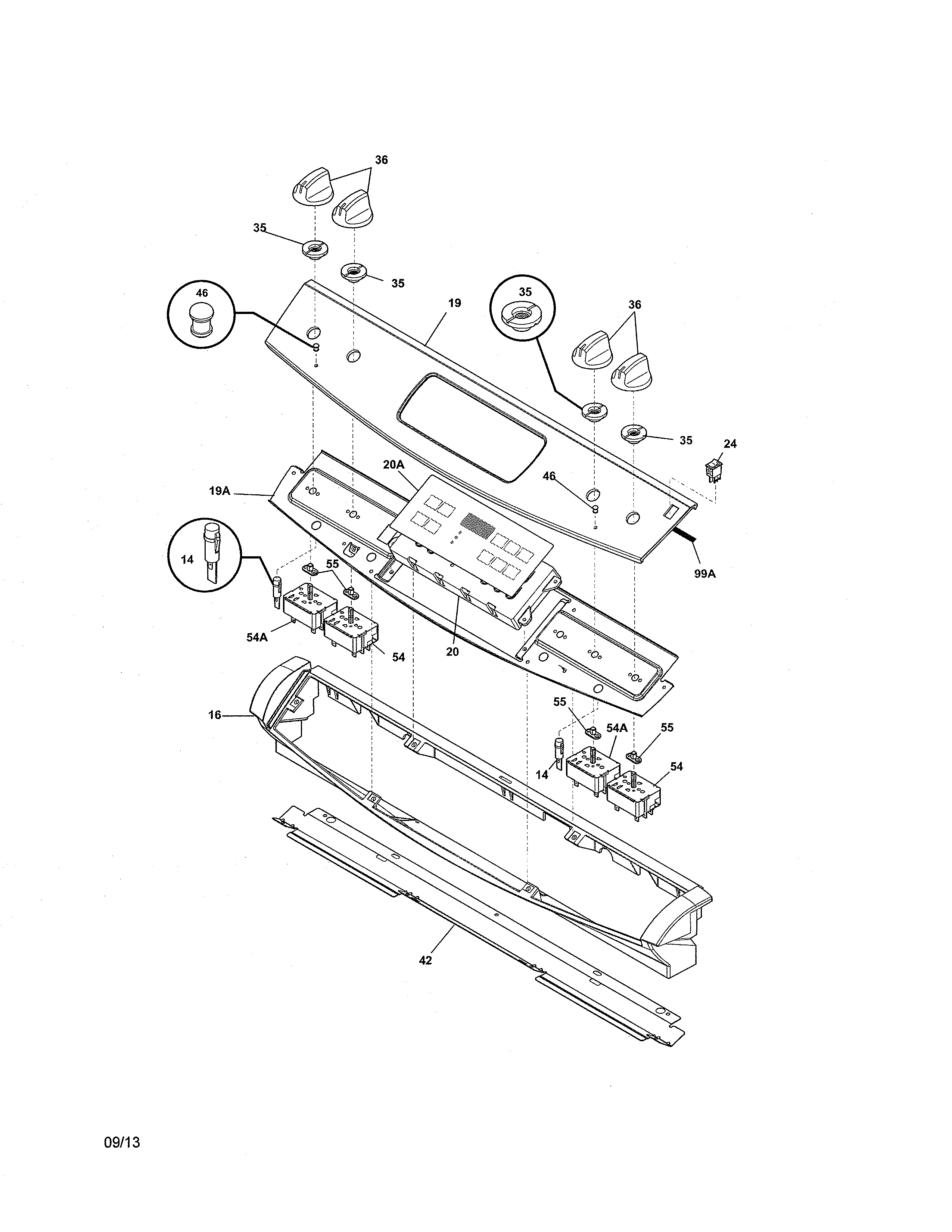 Frigidaire FFES3015PWA backguard diagram