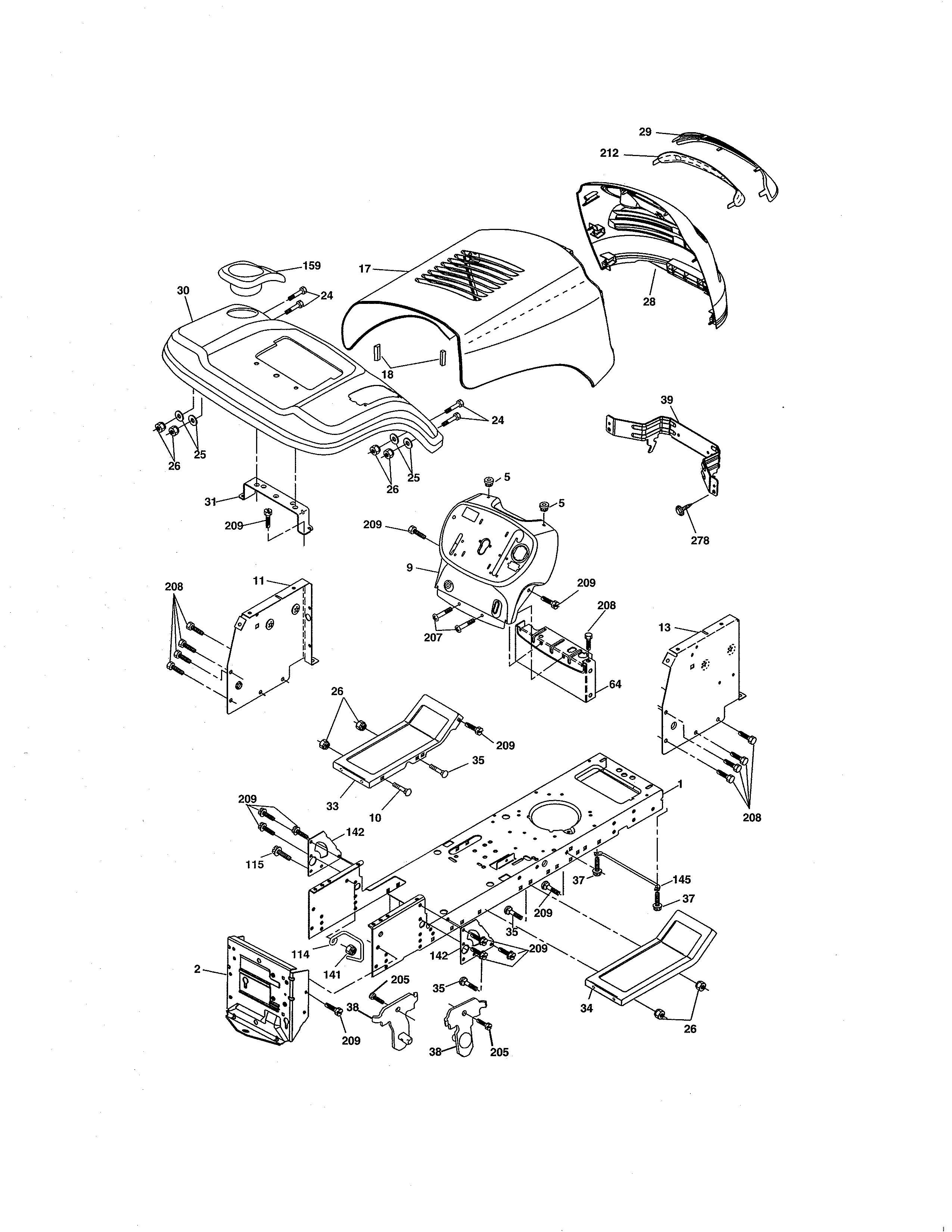 Craftsman 917992960 chassis & enclosures diagram