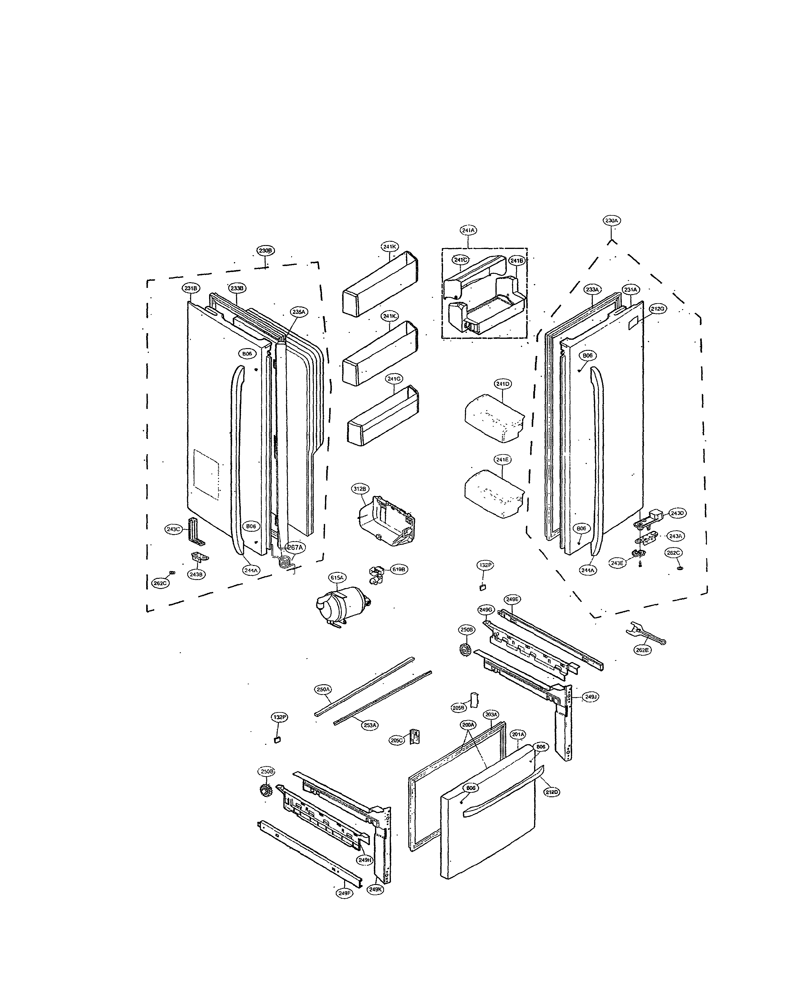 Kenmore 79570329310 door parts diagram