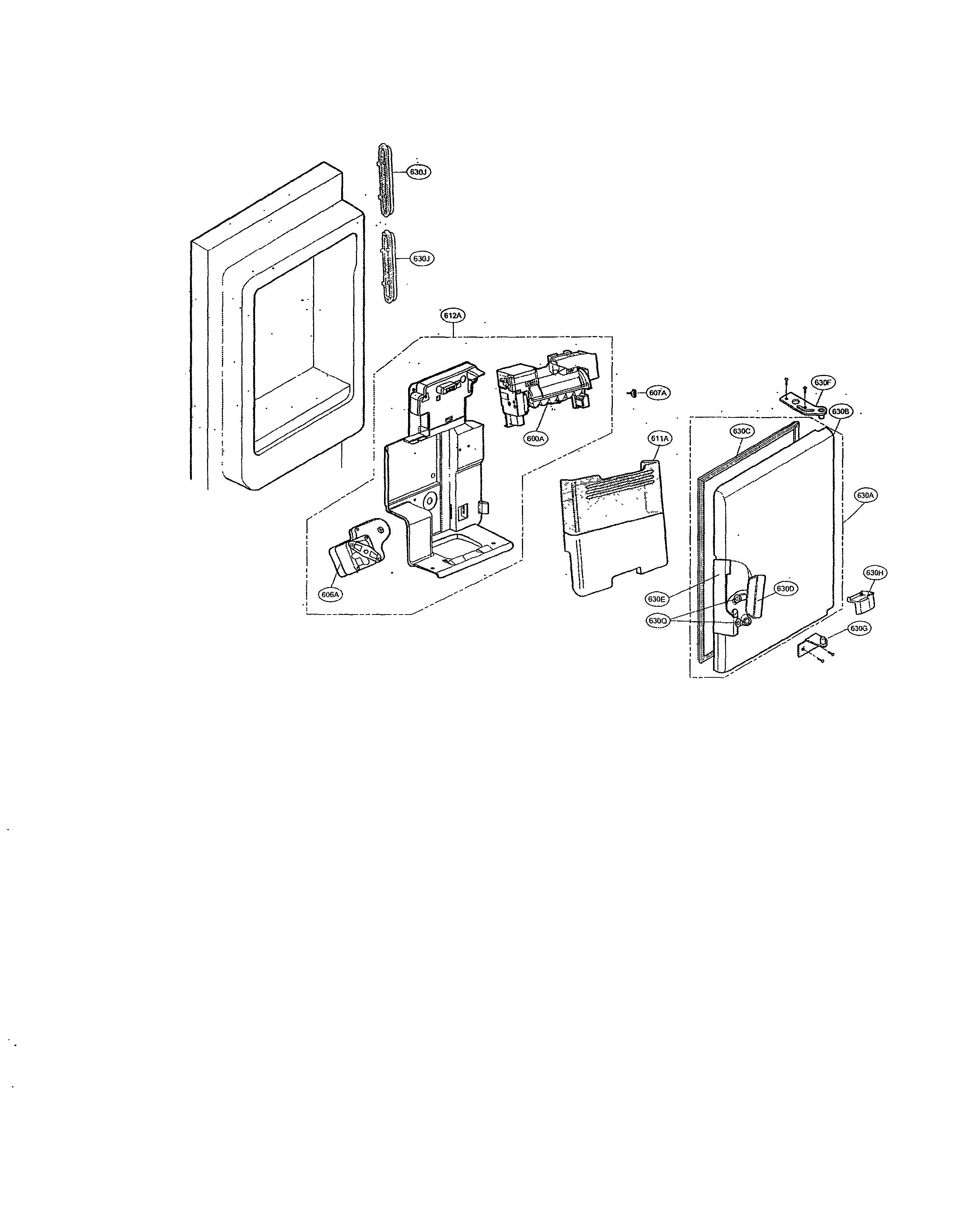Kenmore 79570329310 ice maker & ice bank parts diagram