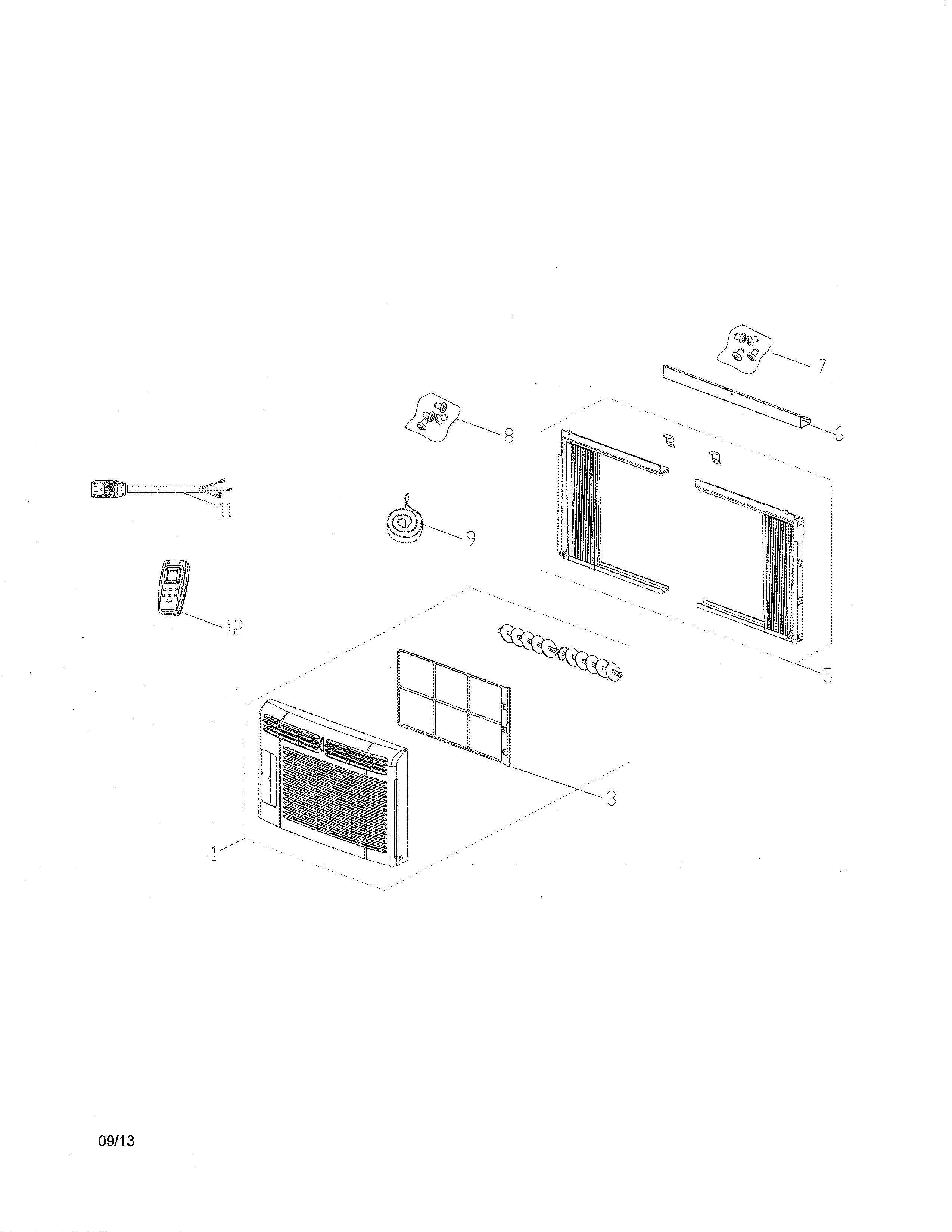 Frigidaire FRA053XT749 air conditioner diagram