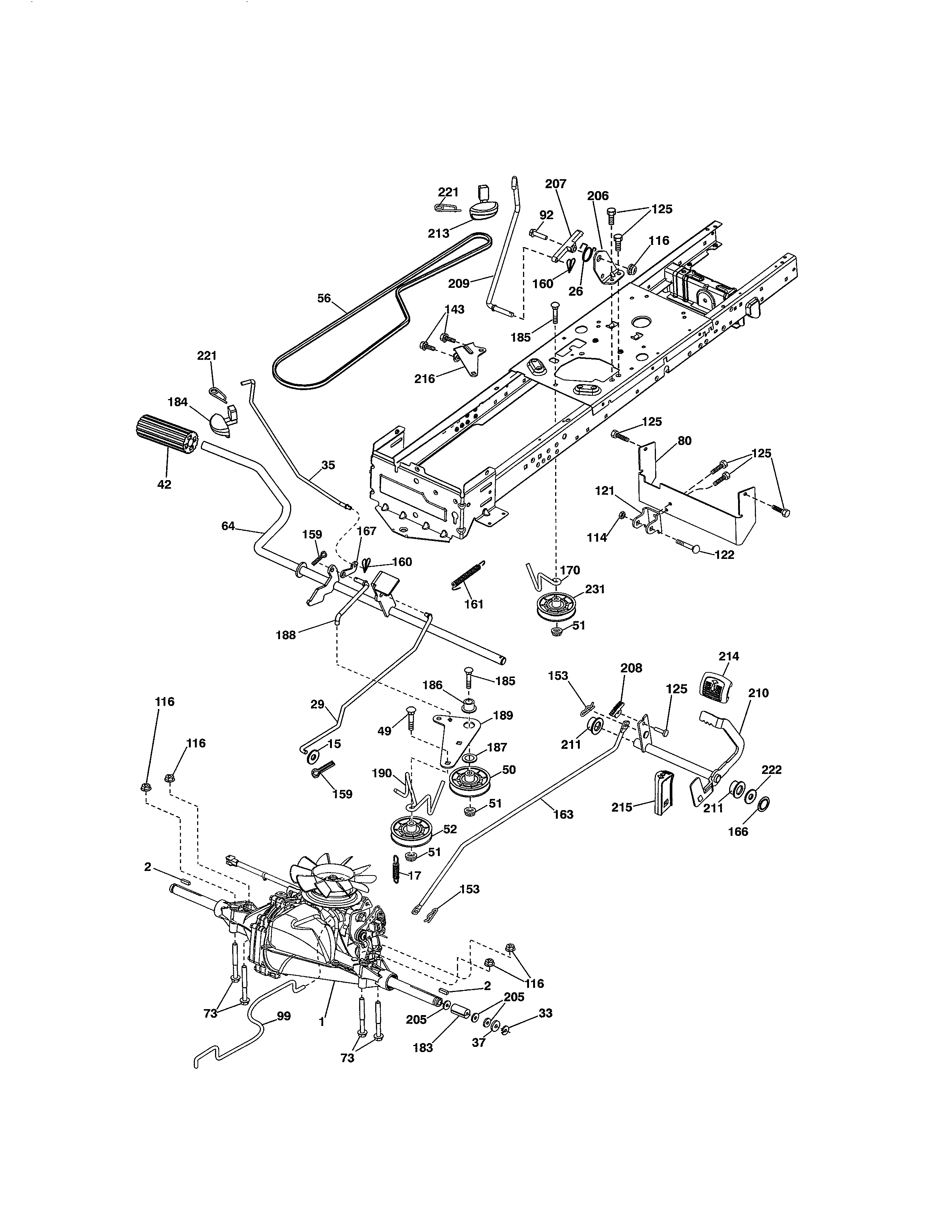 Craftsman 917289280 ground drive diagram