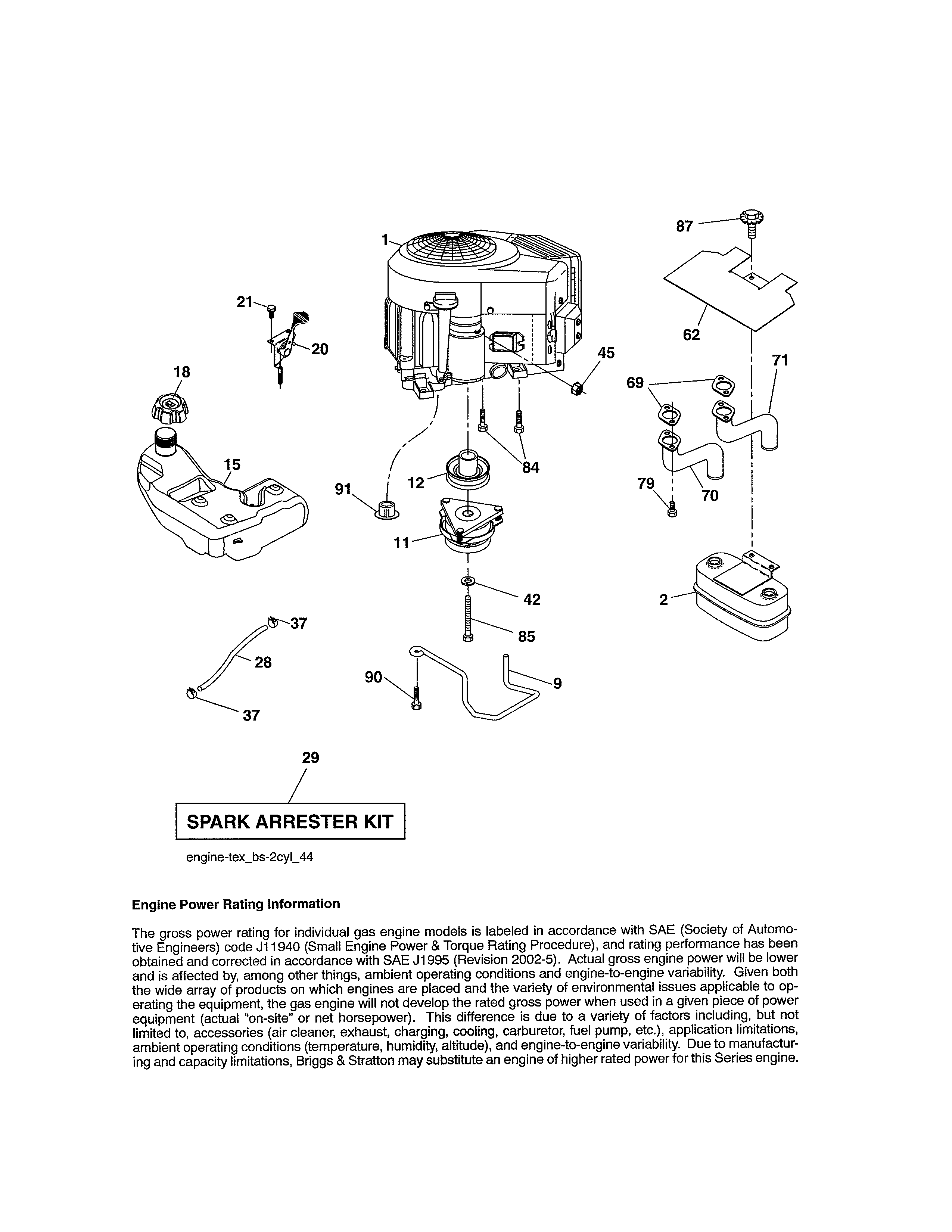 Craftsman 917289280 engine diagram