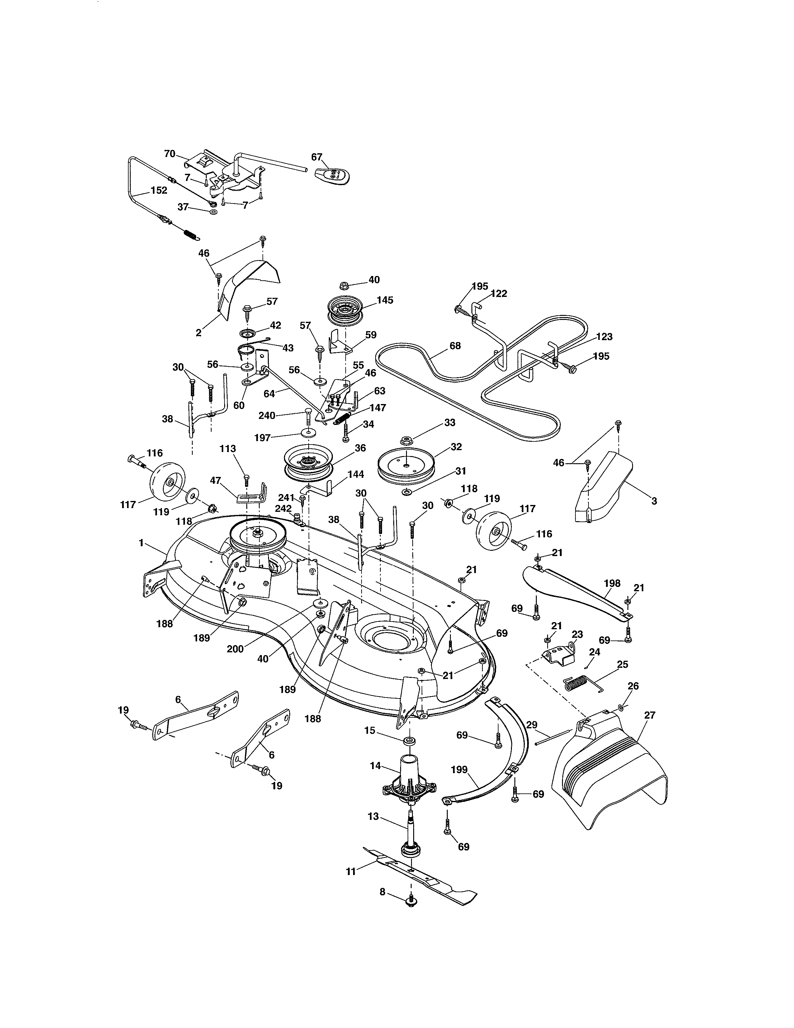 Craftsman 917289280 mower deck diagram